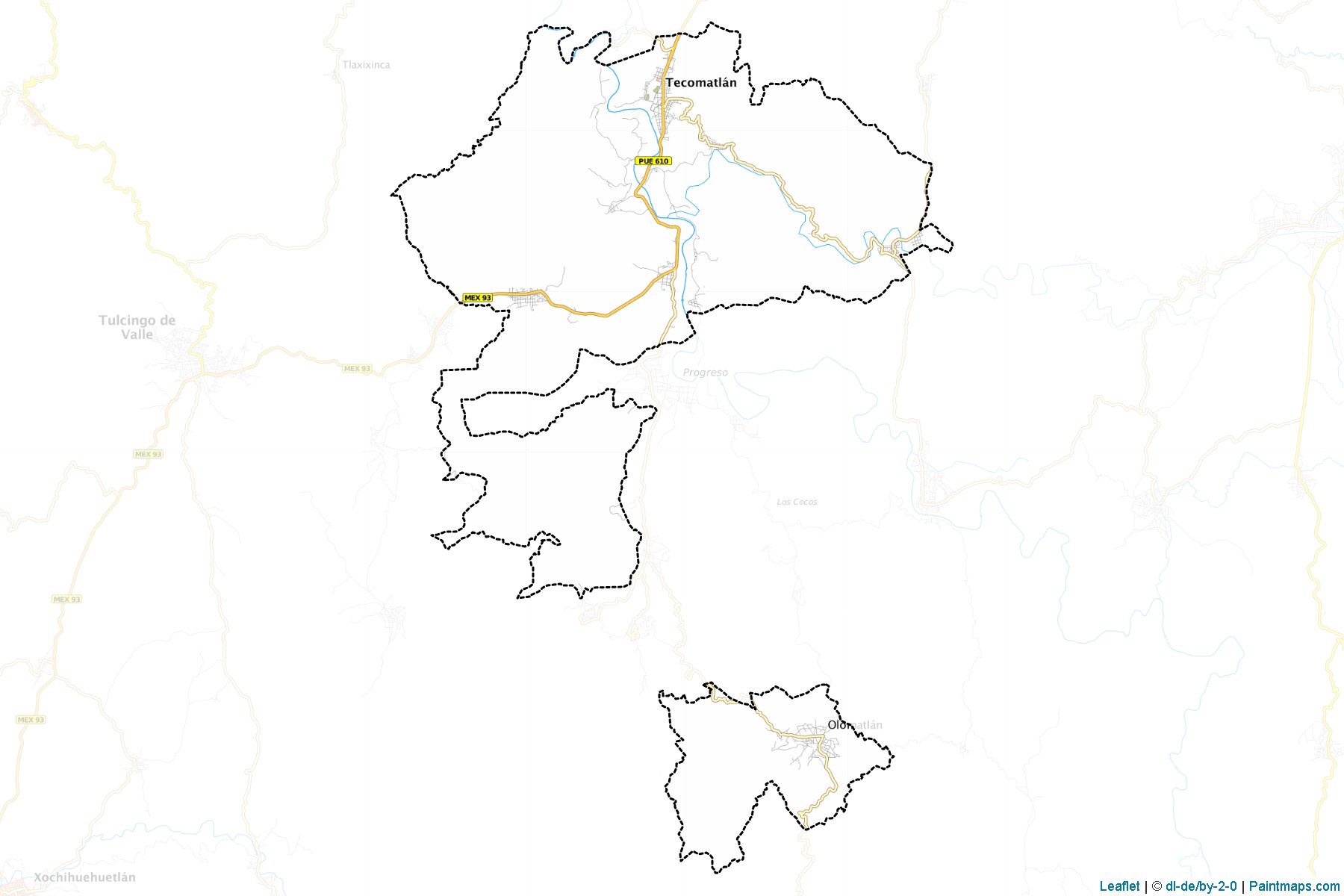 Muestras de recorte de mapas Tecomatlán (Puebla)-1