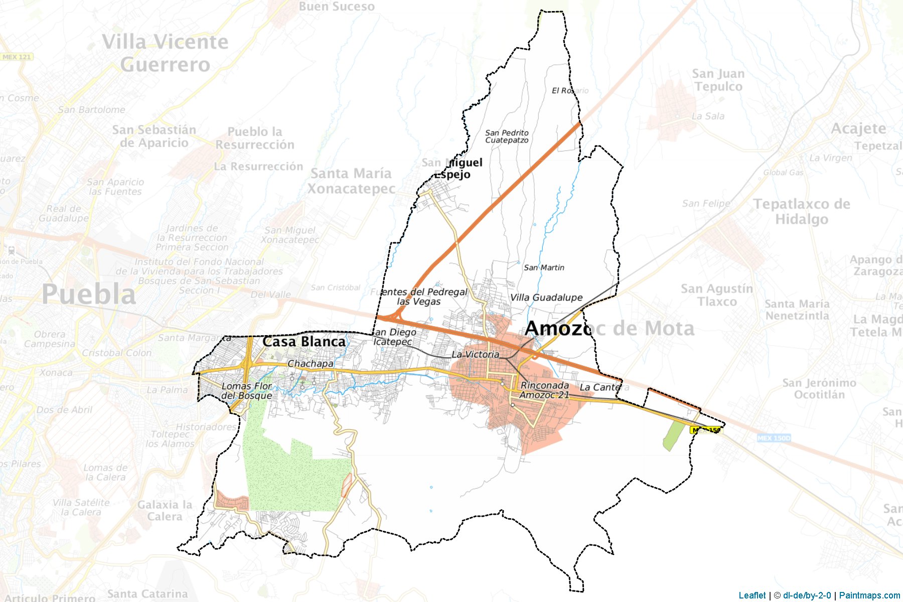 Muestras de recorte de mapas Amozoc (Puebla)-1