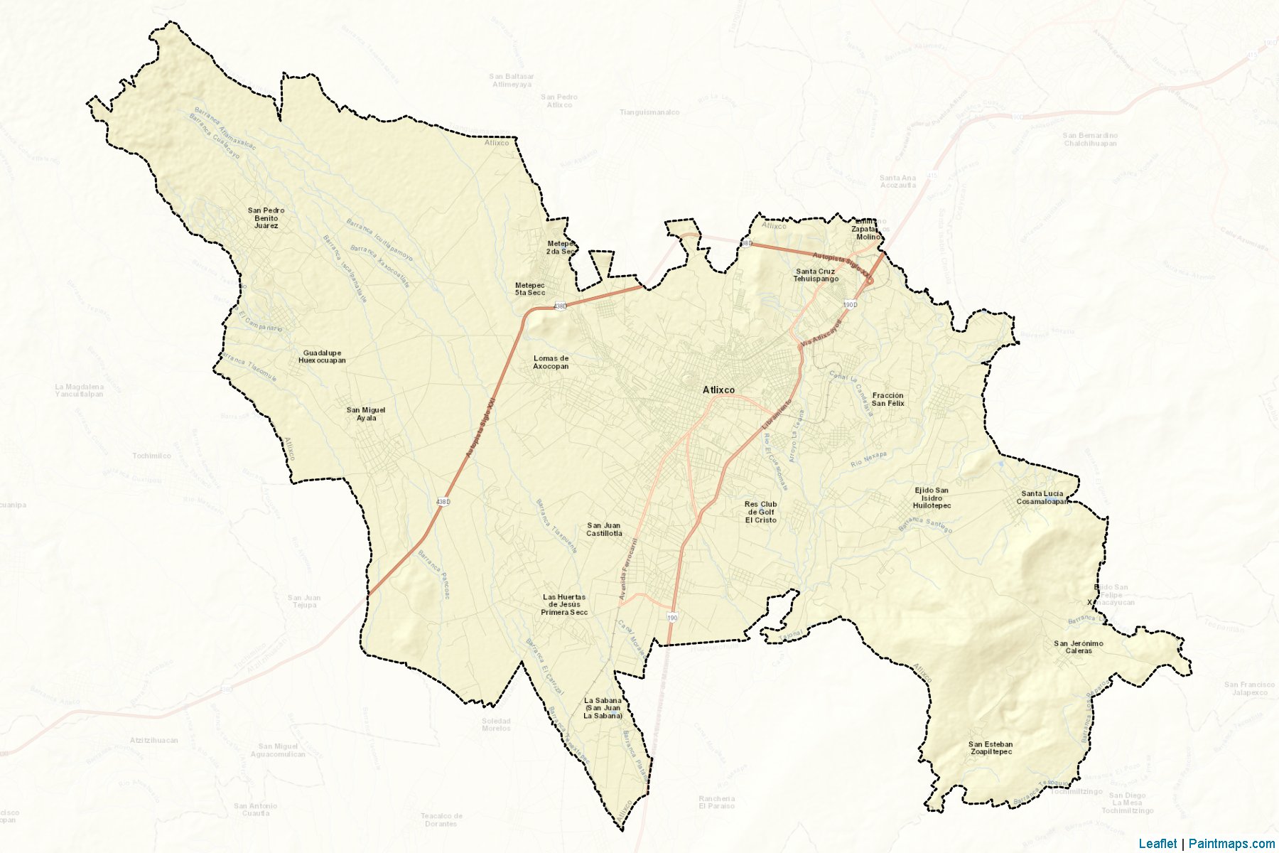 Atlixco (Puebla) Haritası Örnekleri-2