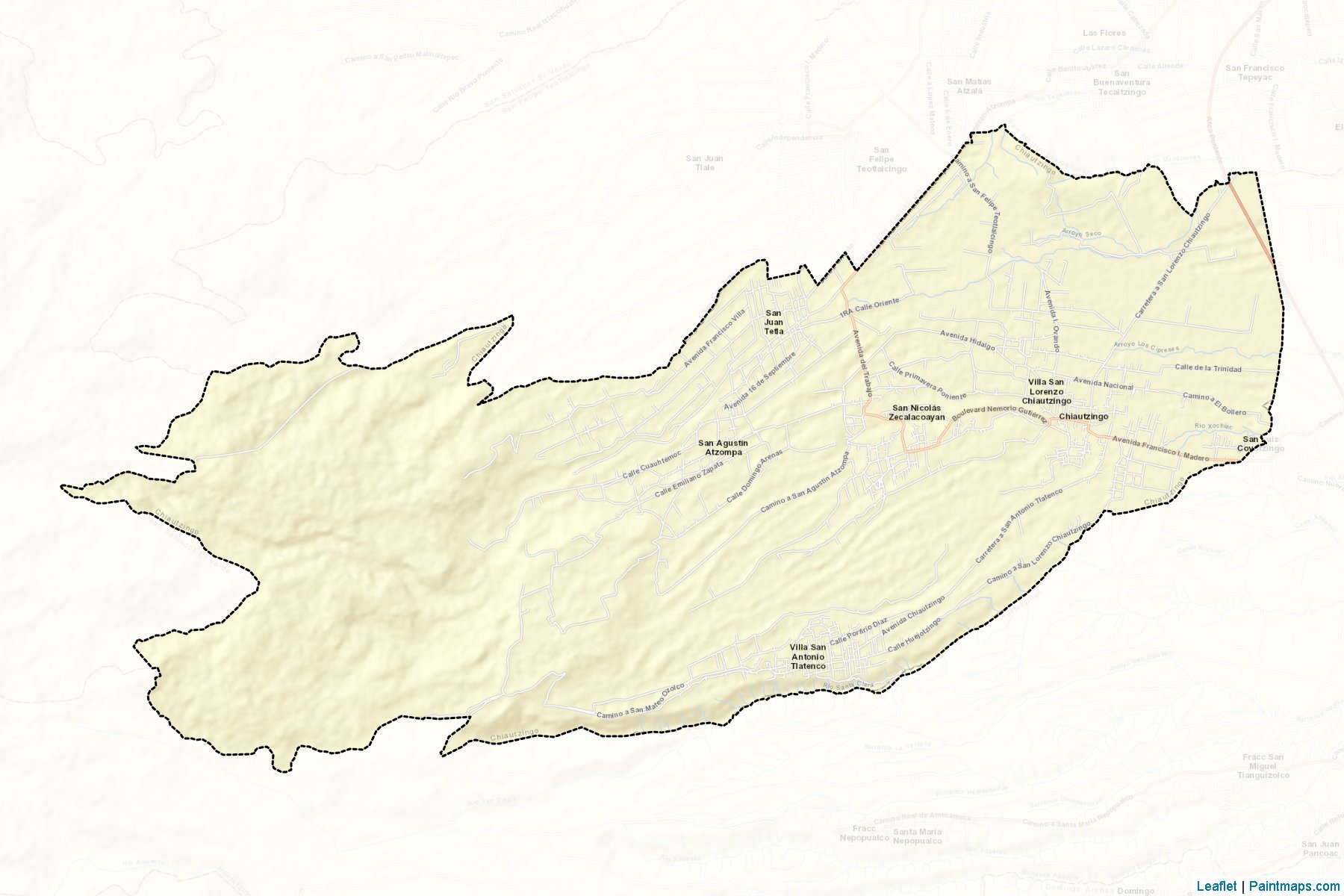 Muestras de recorte de mapas Chiautzingo (Puebla)-2