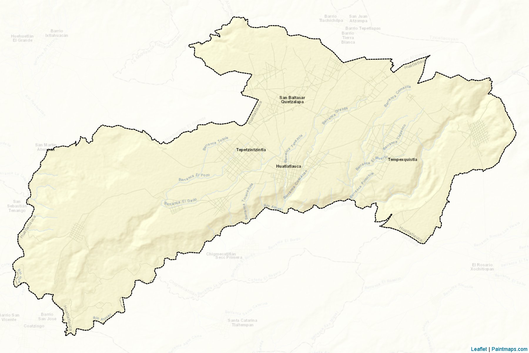 Muestras de recorte de mapas Huatlatlauca (Puebla)-2