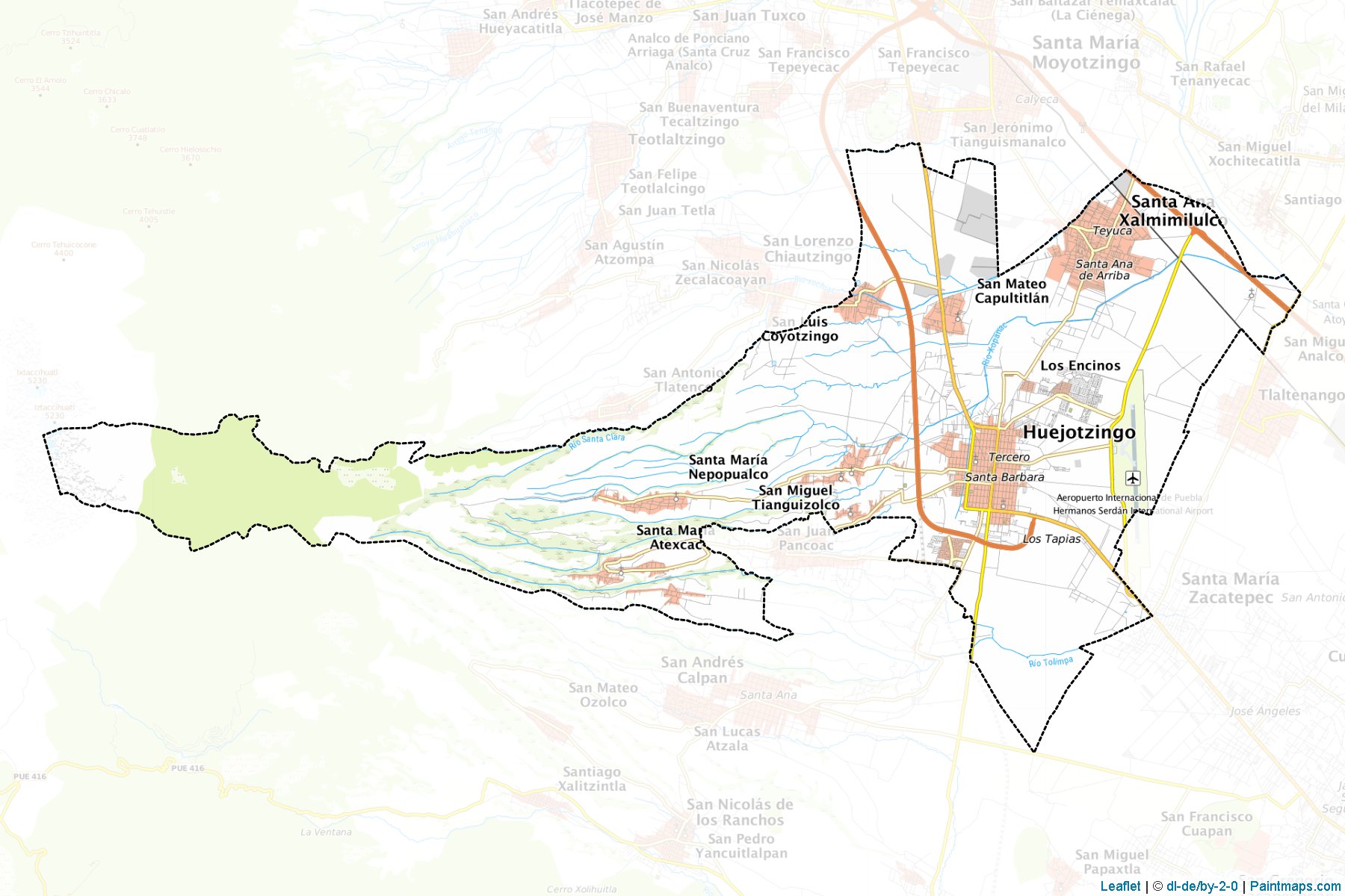 Huejotzingo (Puebla) Map Cropping Samples-1