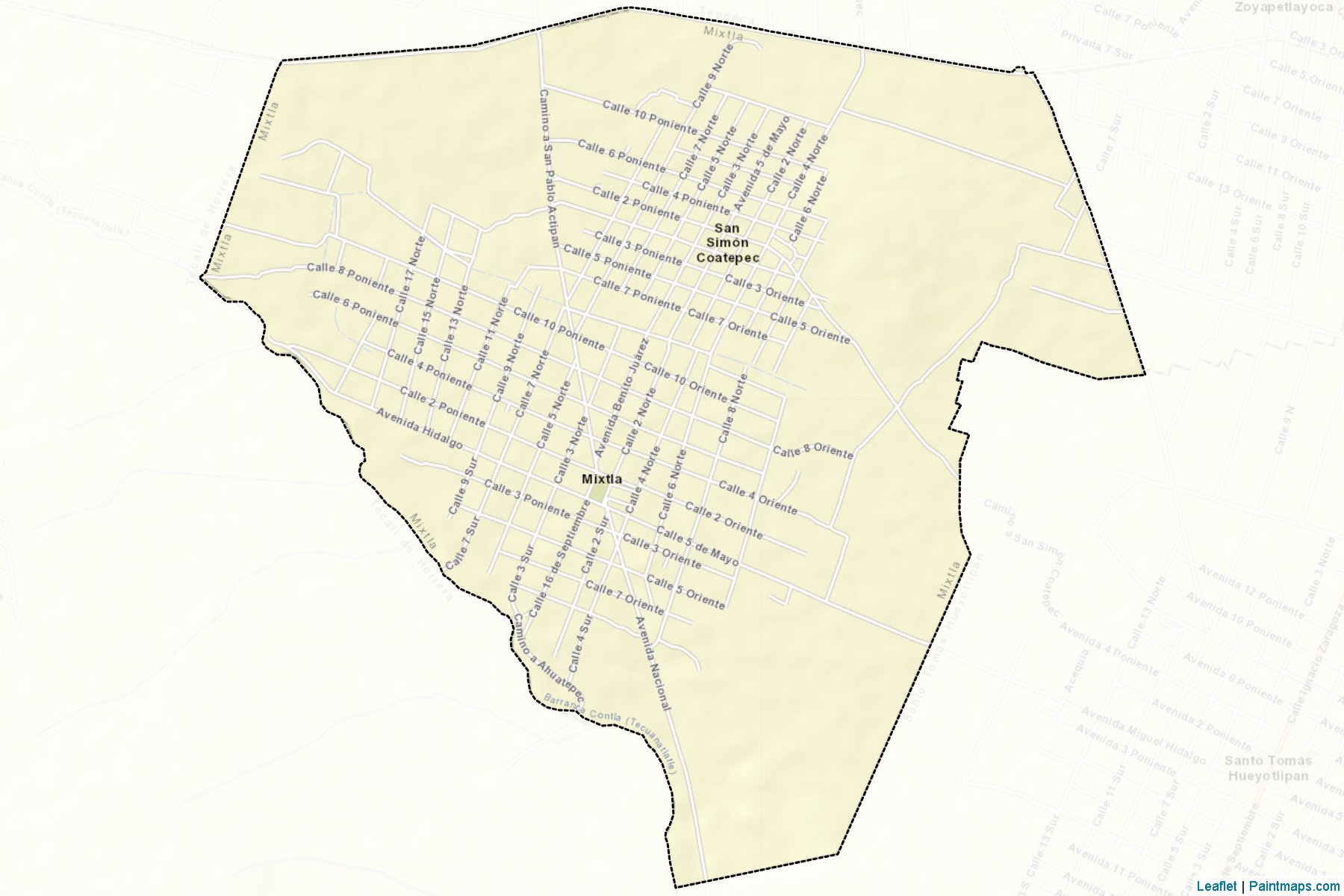 Muestras de recorte de mapas Mixtla (Puebla)-2