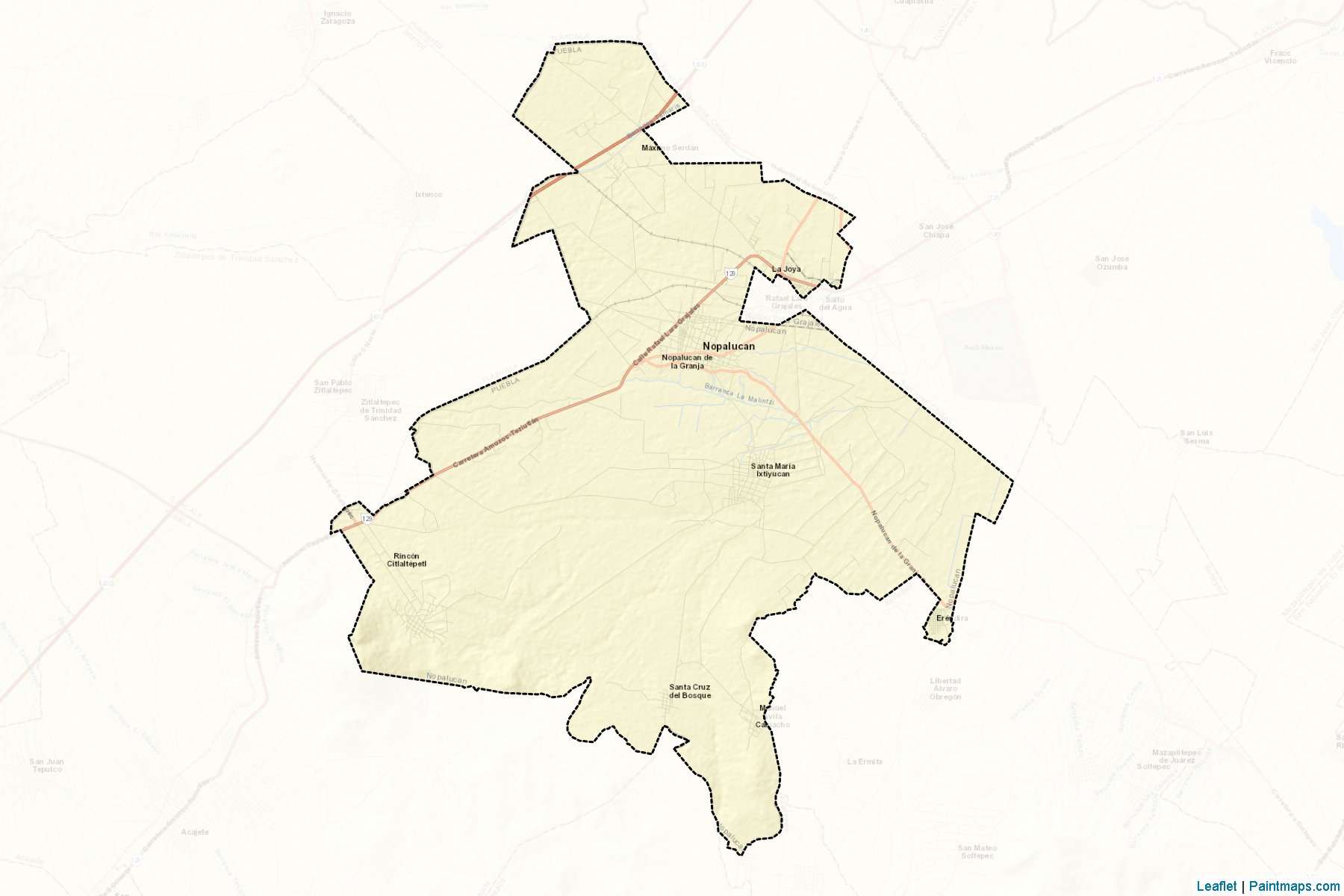 Muestras de recorte de mapas Nopalucan (Puebla)-2