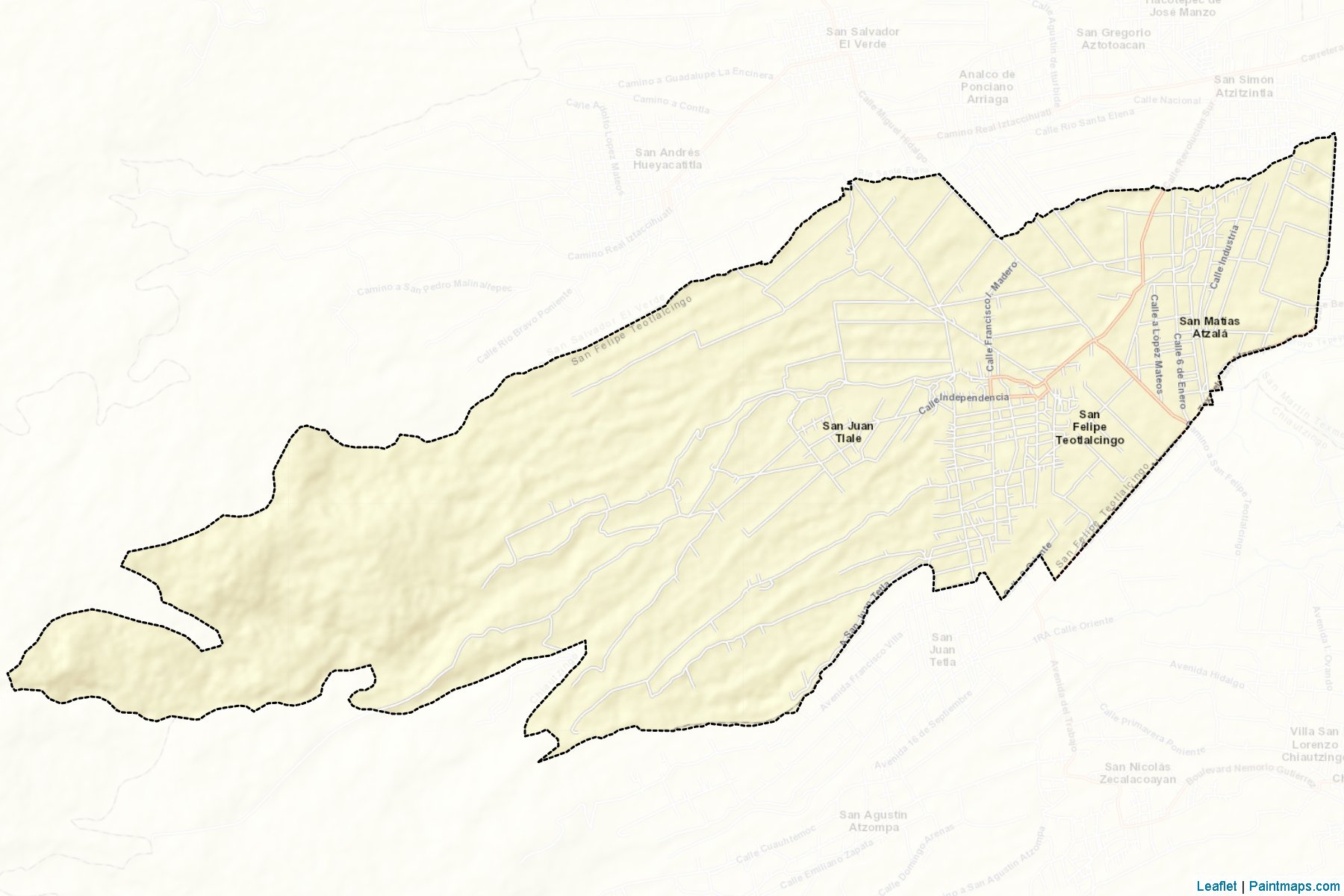 San Felipe Teotlalcingo (Puebla) Map Cropping Samples-2