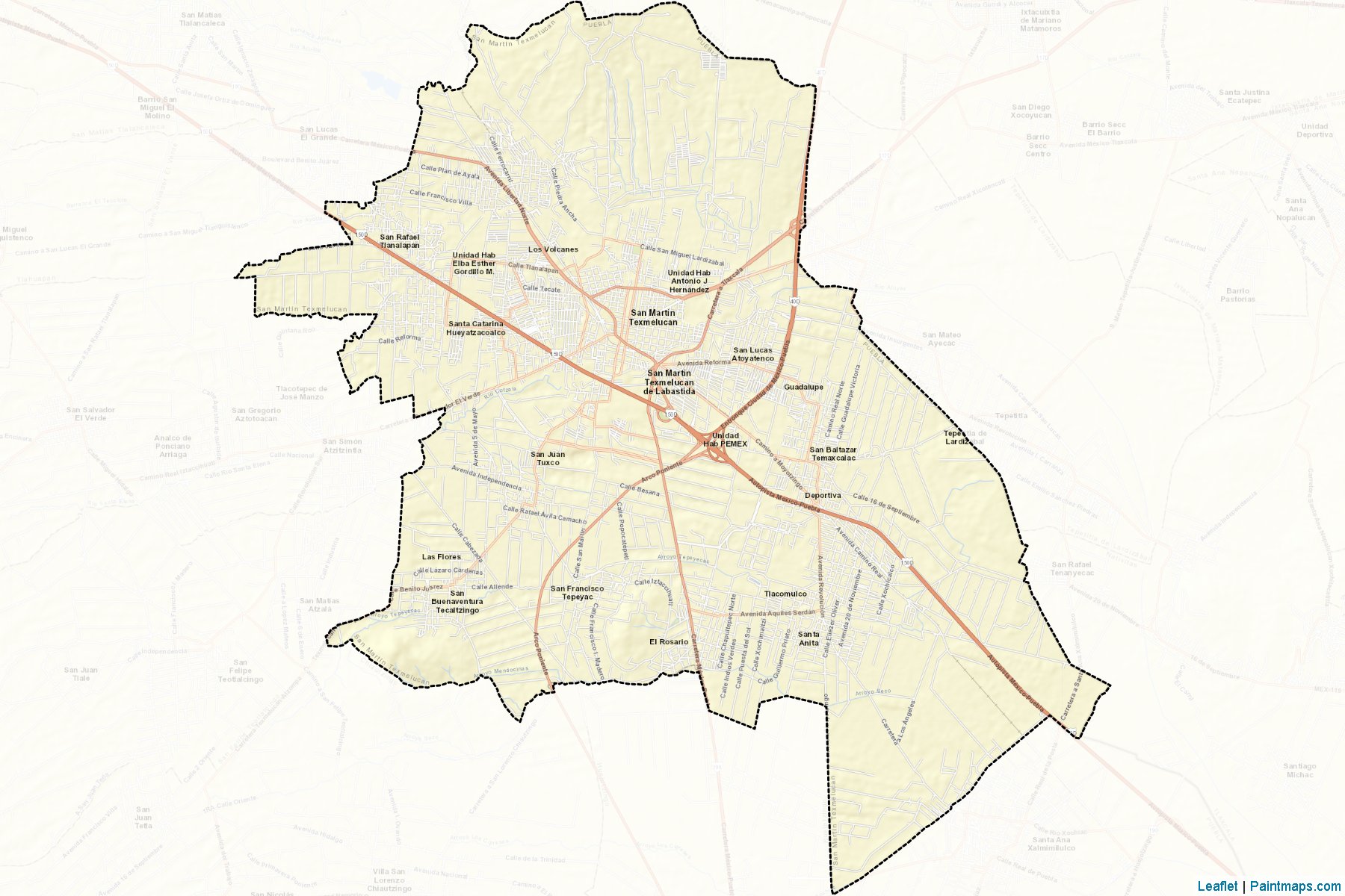 Muestras de recorte de mapas San Martín Texmelucan (Puebla)-2