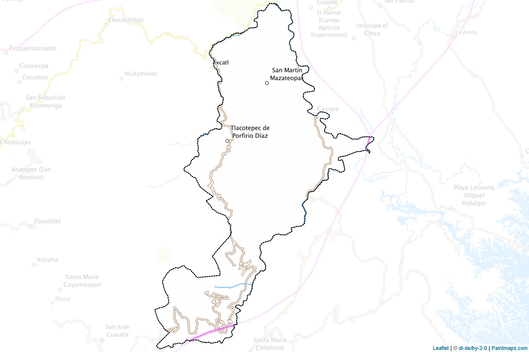 Muestras de recorte de mapas San Sebastián Tlacotepec (Puebla)-1