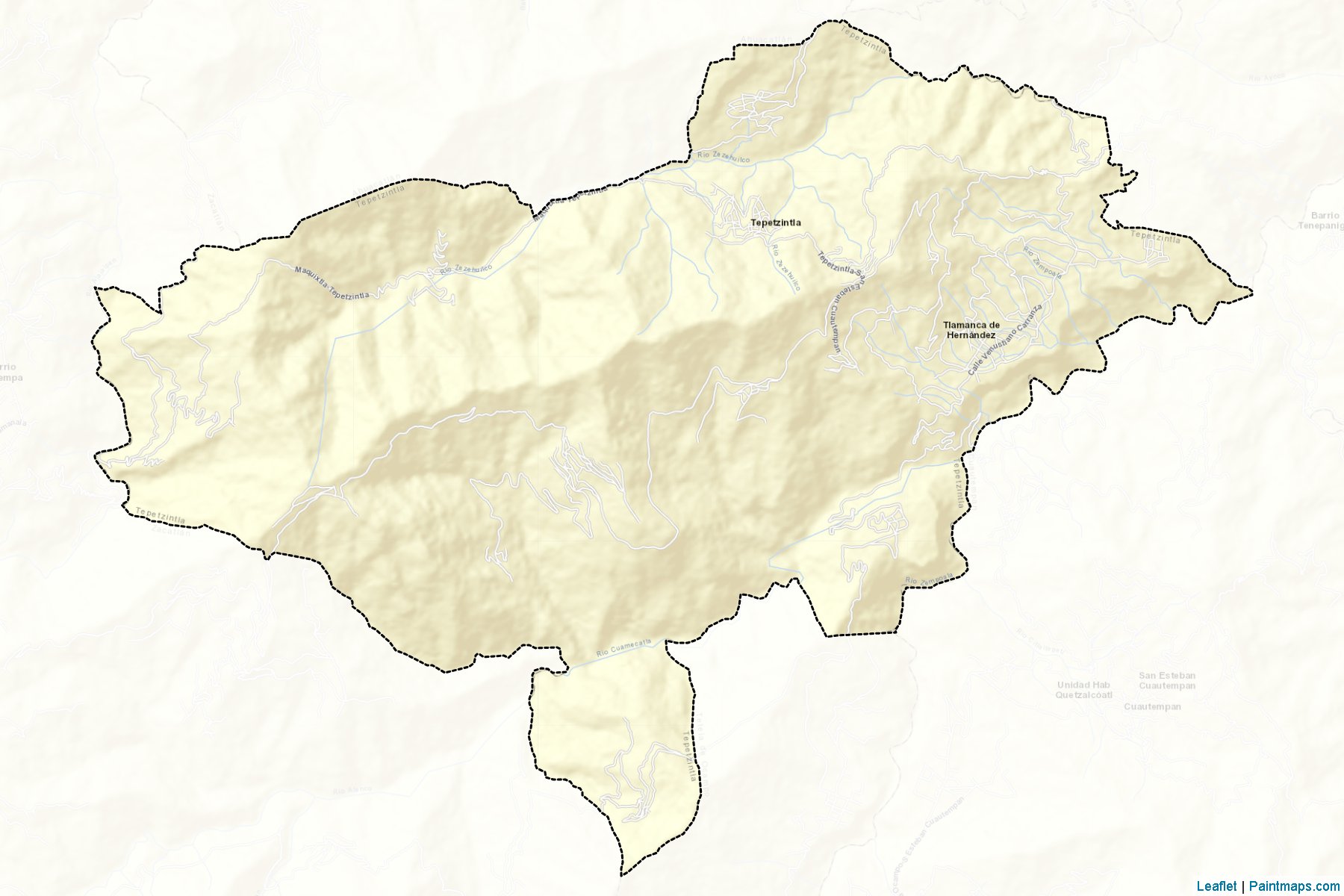 Muestras de recorte de mapas Tepetzintla (Puebla)-2