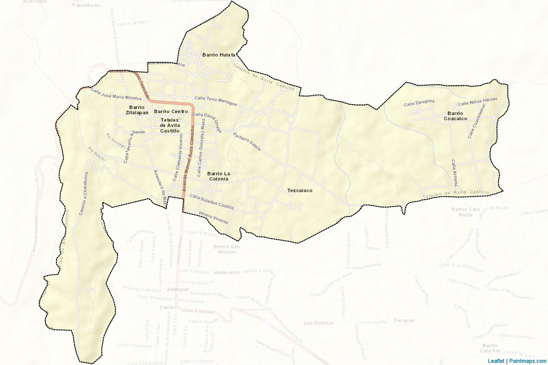 Muestras de recorte de mapas Teteles de Avila Castillo (Puebla)-2