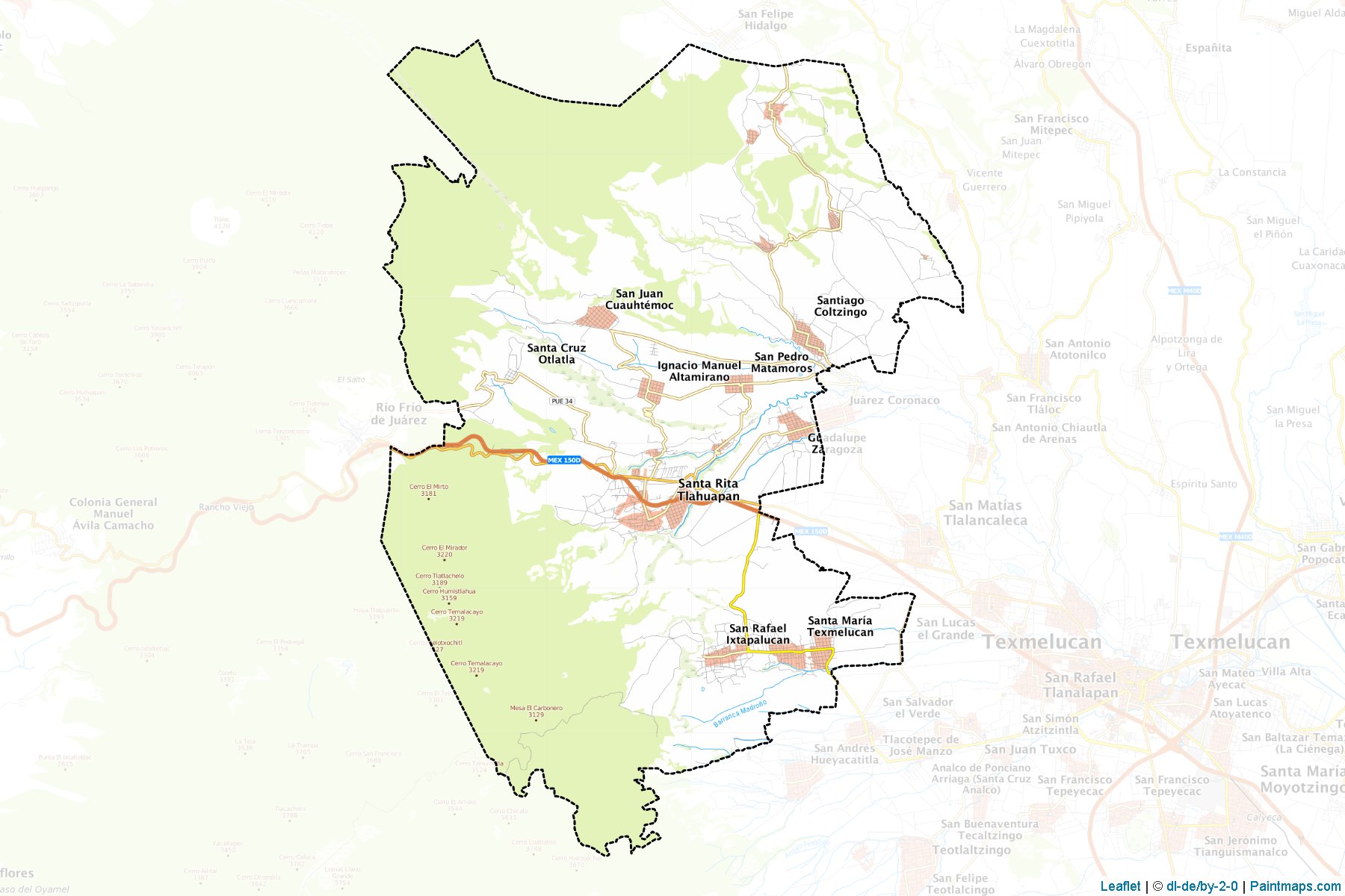 Tlahuapan (Puebla) Map Cropping Samples-1