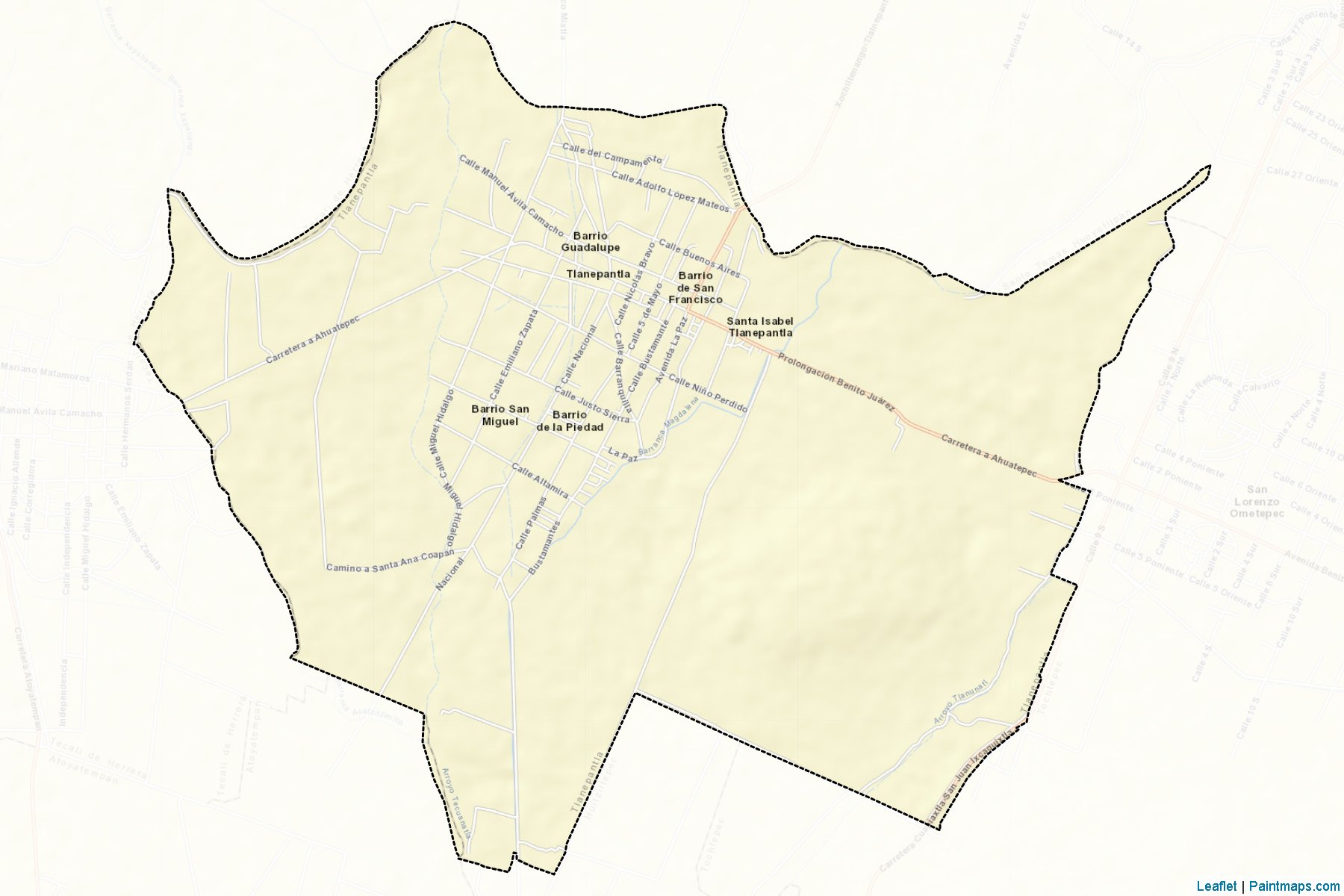 Muestras de recorte de mapas Tlanepantla (Puebla)-2