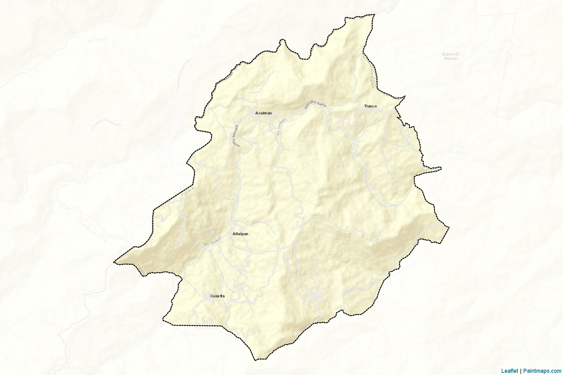 Muestras de recorte de mapas Tlaxco (Puebla)-2