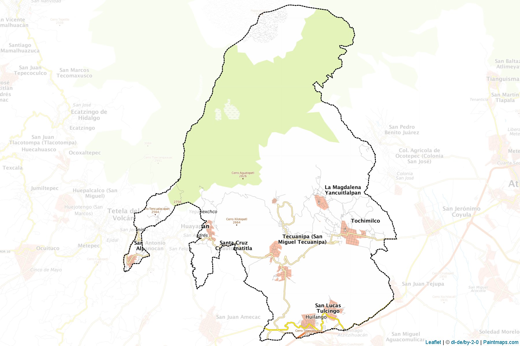 Muestras de recorte de mapas Tochimilco (Puebla)-1