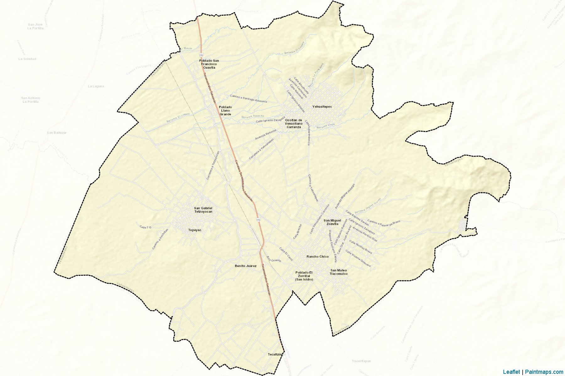 Muestras de recorte de mapas Yehualtepec (Puebla)-2