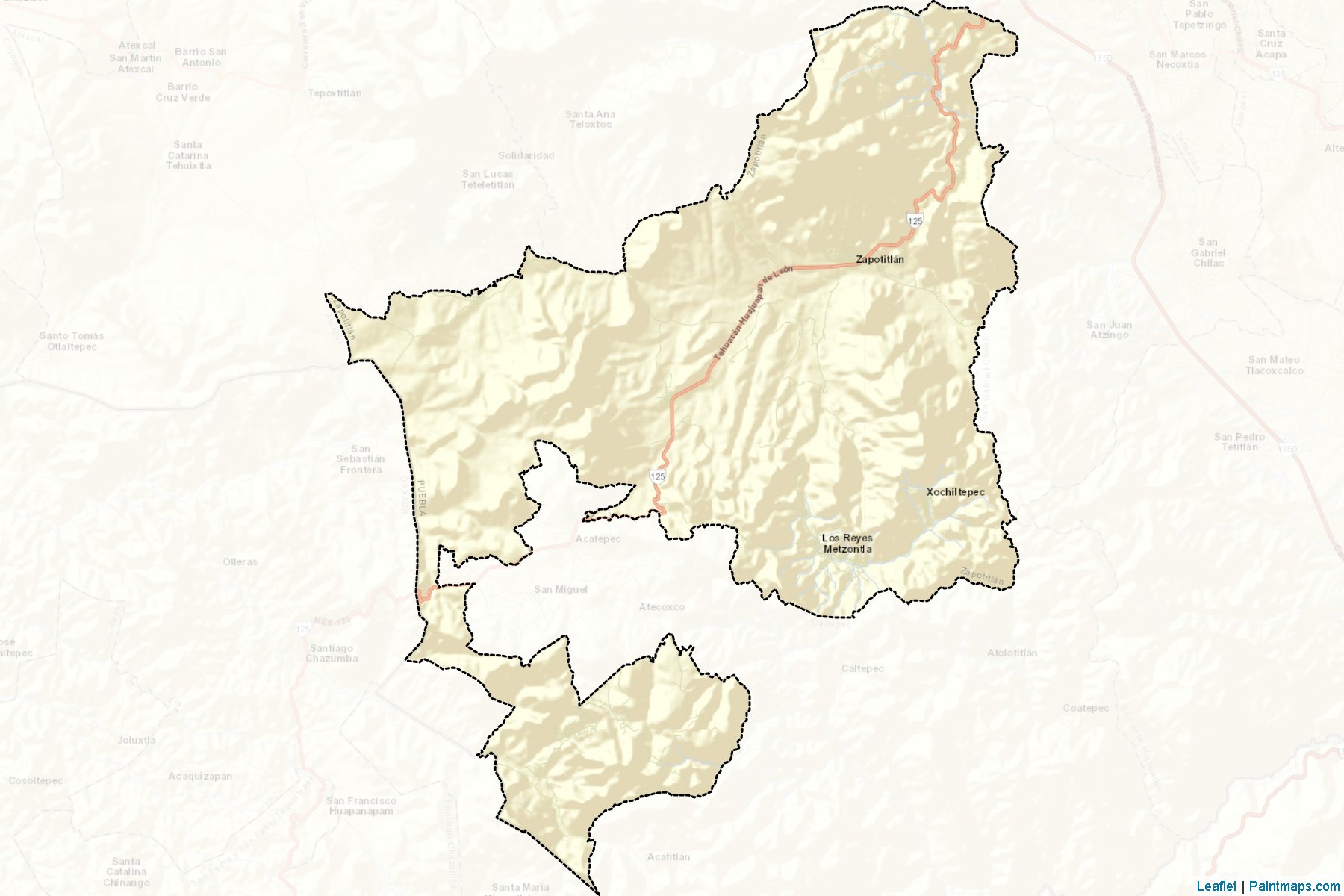 Muestras de recorte de mapas Zapotitlán (Puebla)-2