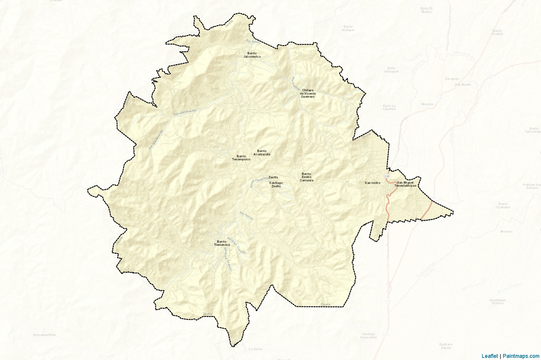 Muestras de recorte de mapas Zautla (Puebla)-2