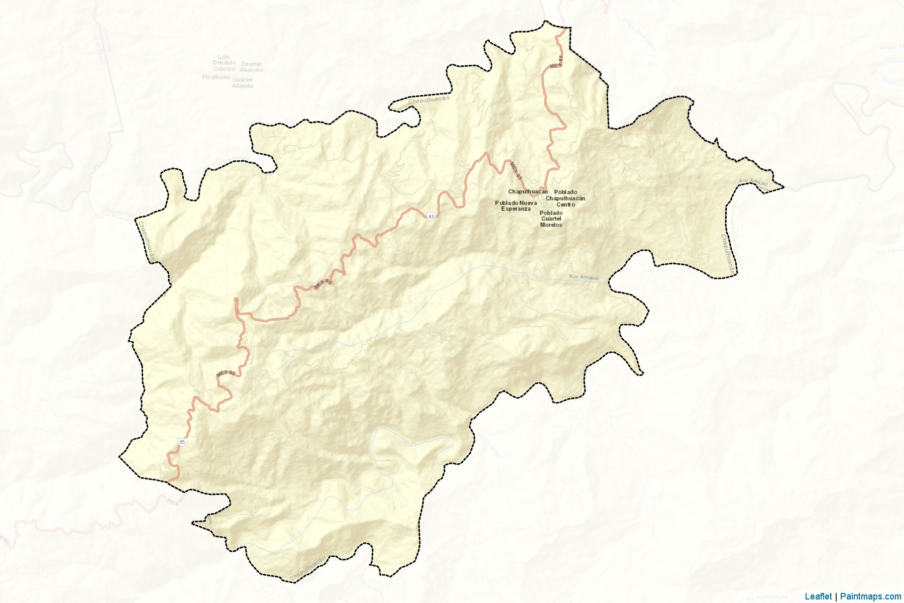 Chapulhuacán (Hidalgo) Map Cropping Samples-2