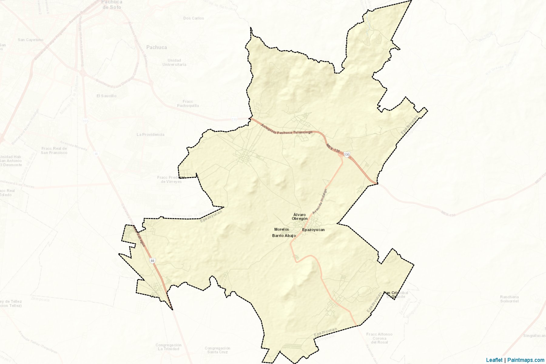 Muestras de recorte de mapas Epazoyucan (Hidalgo)-2