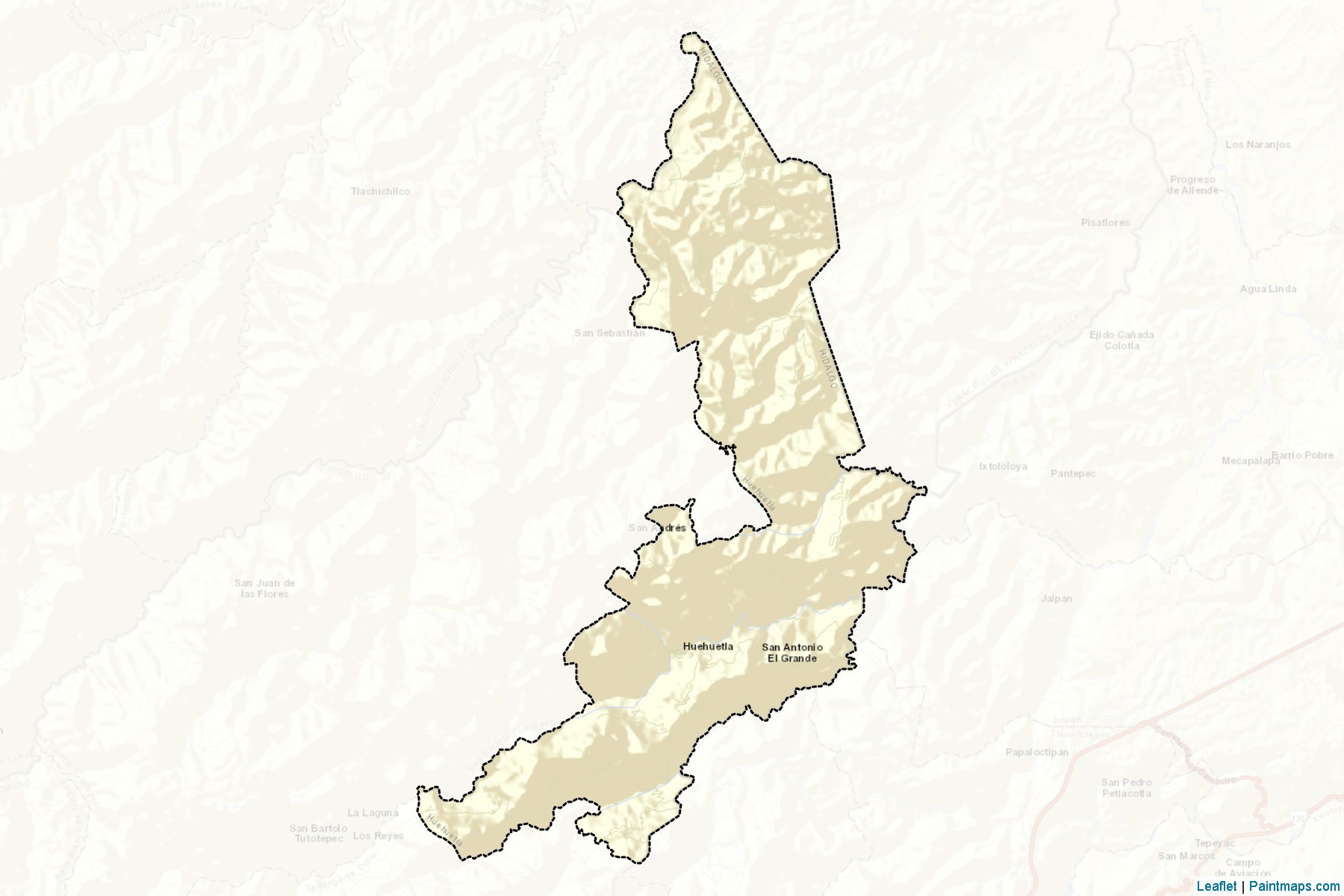 Muestras de recorte de mapas Huehuetla (Hidalgo)-2