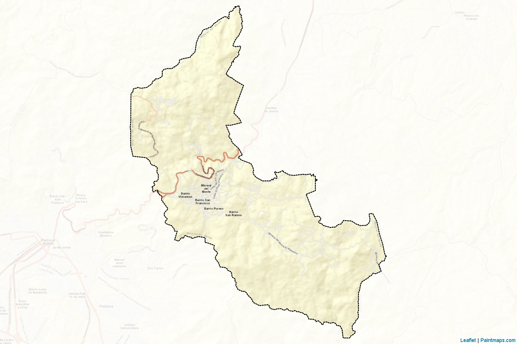 Mineral del Monte (Hidalgo) Map Cropping Samples-2