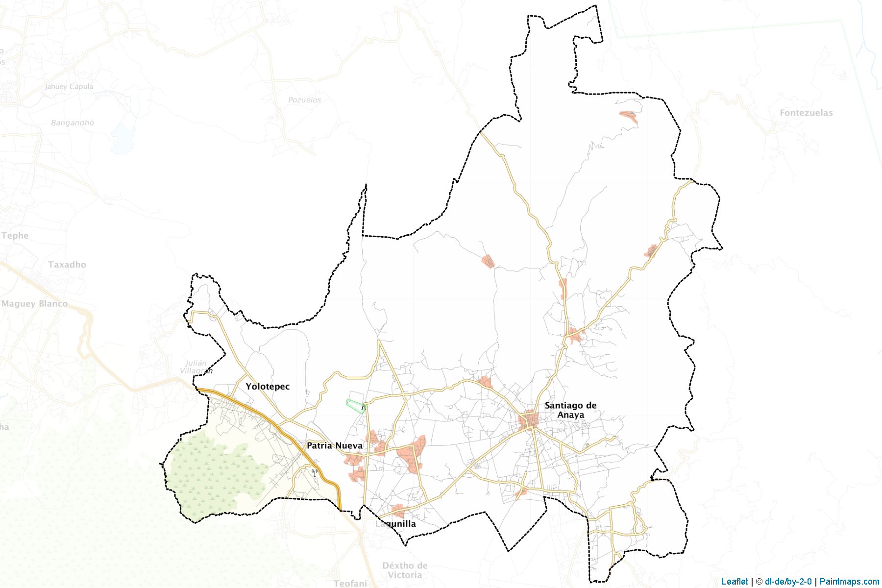 Muestras de recorte de mapas Santiago de Anaya (Hidalgo)-1