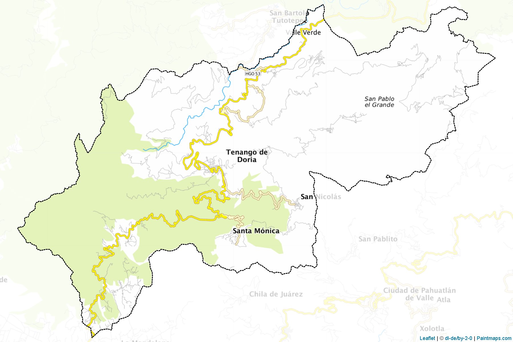 Tenango de Doria (Hidalgo) Map Cropping Samples-1