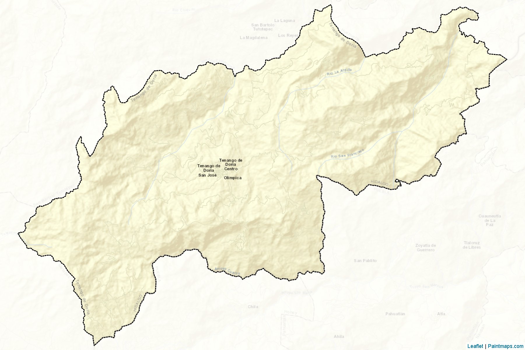 Tenango de Doria (Hidalgo) Map Cropping Samples-2