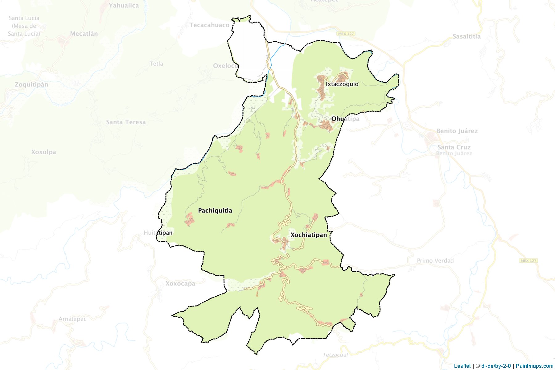 Muestras de recorte de mapas Xochiatipan (Hidalgo)-1