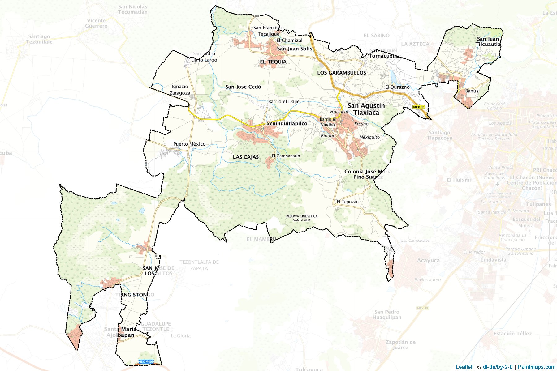 San Agustín Tlaxiaca (Hidalgo) Map Cropping Samples-1