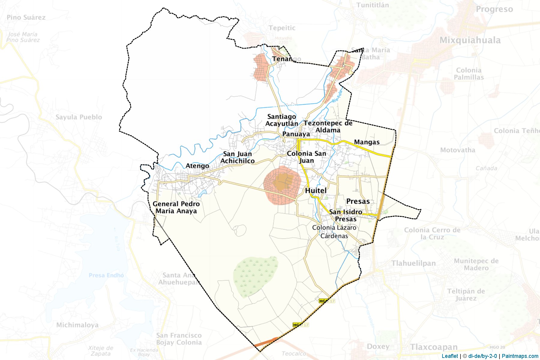 Tezontepec de Aldama (Hidalgo) Haritası Örnekleri-1