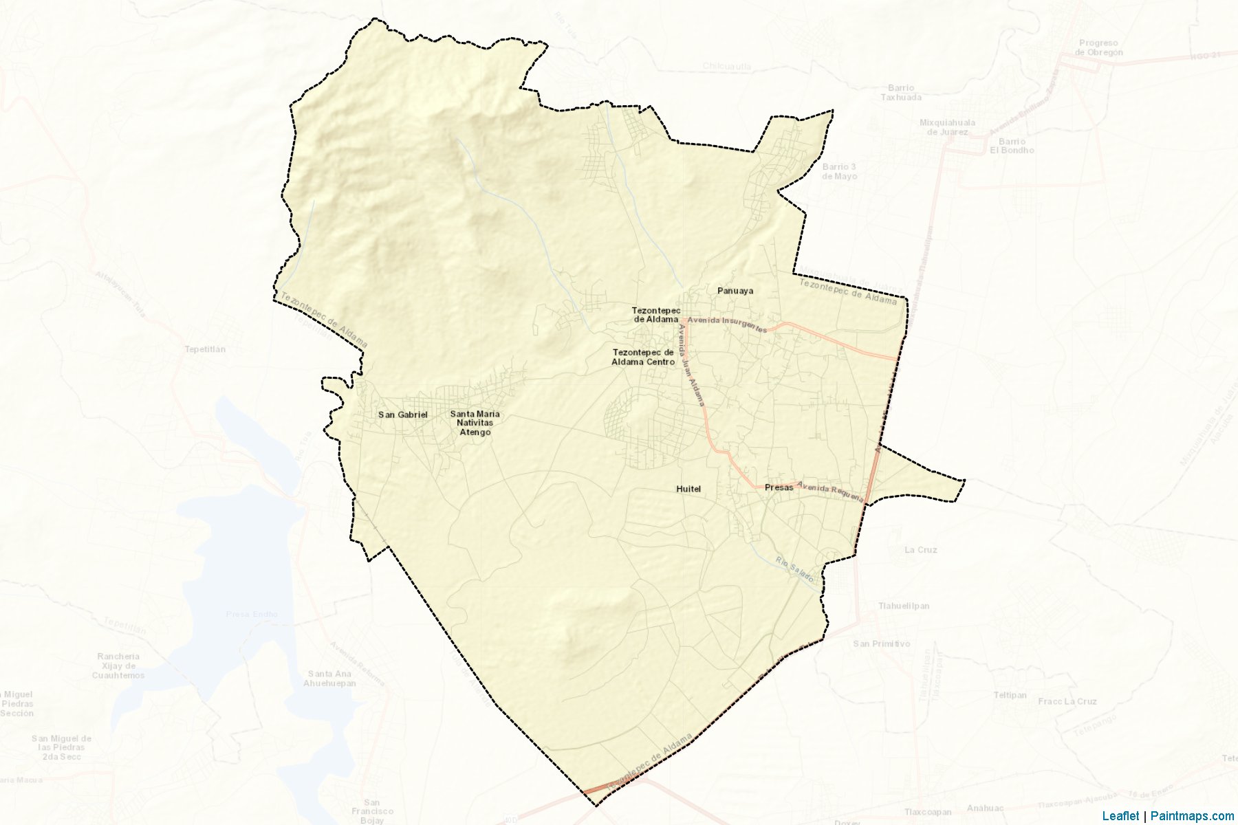 Tezontepec de Aldama (Hidalgo) Haritası Örnekleri-2