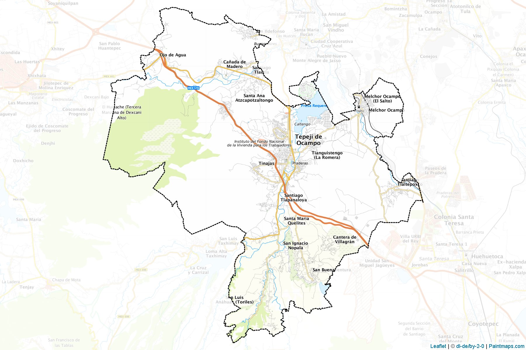 Muestras de recorte de mapas Tepeji del Río de Ocampo (Hidalgo)-1