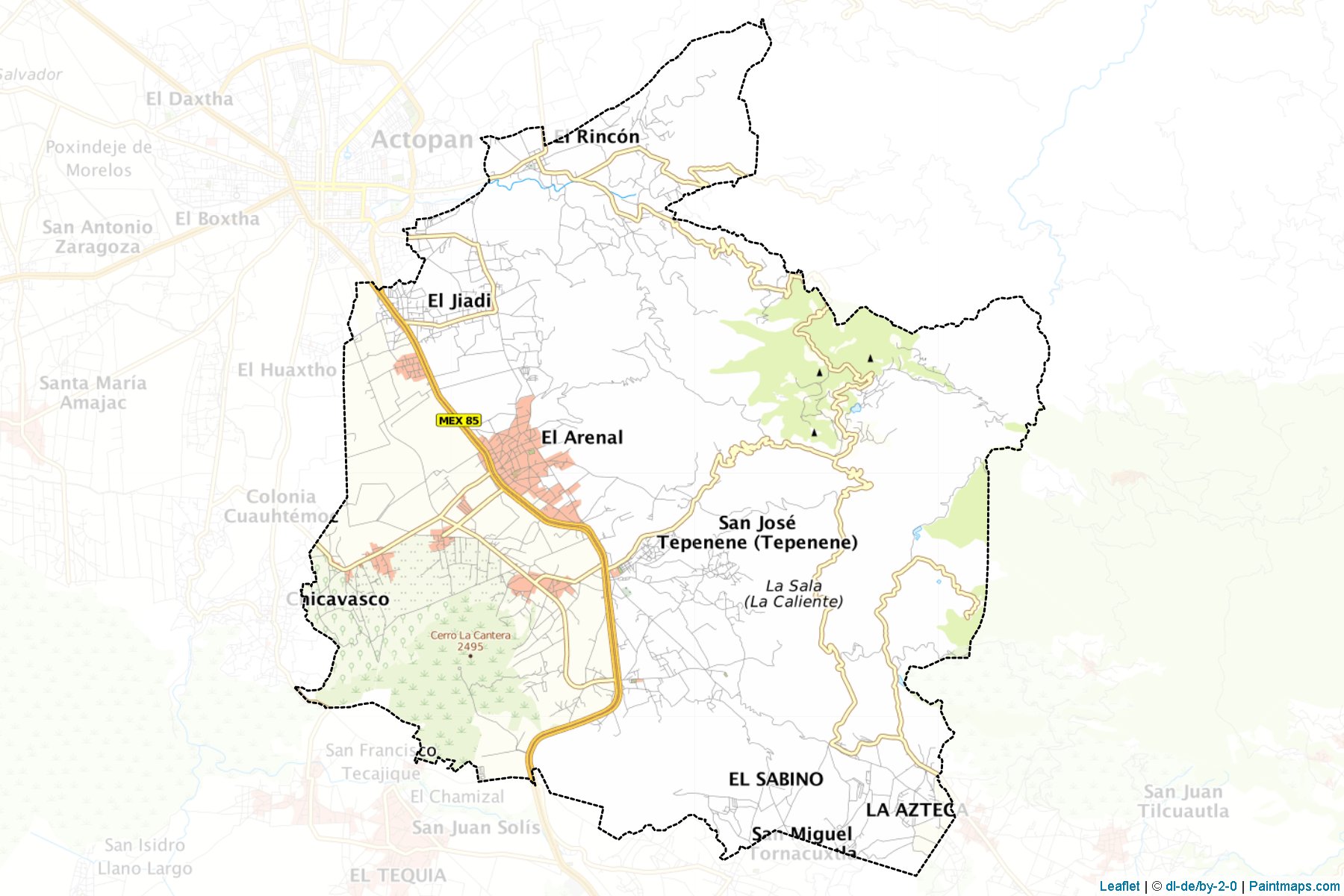 El Arenal (Hidalgo) Map Cropping Samples-1