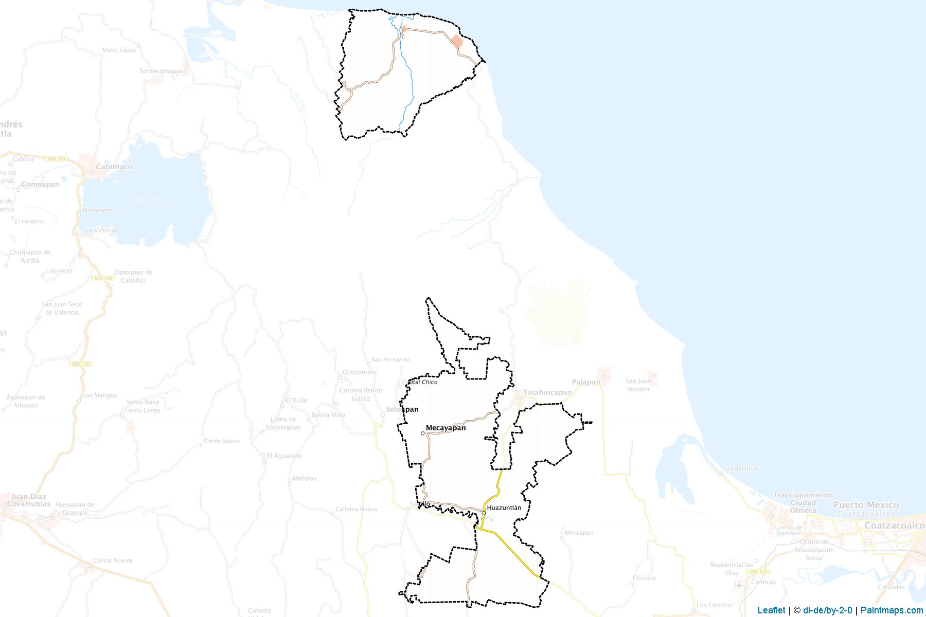 Muestras de recorte de mapas Mecayapan (Veracruz de Ignacio de la Llave)-1