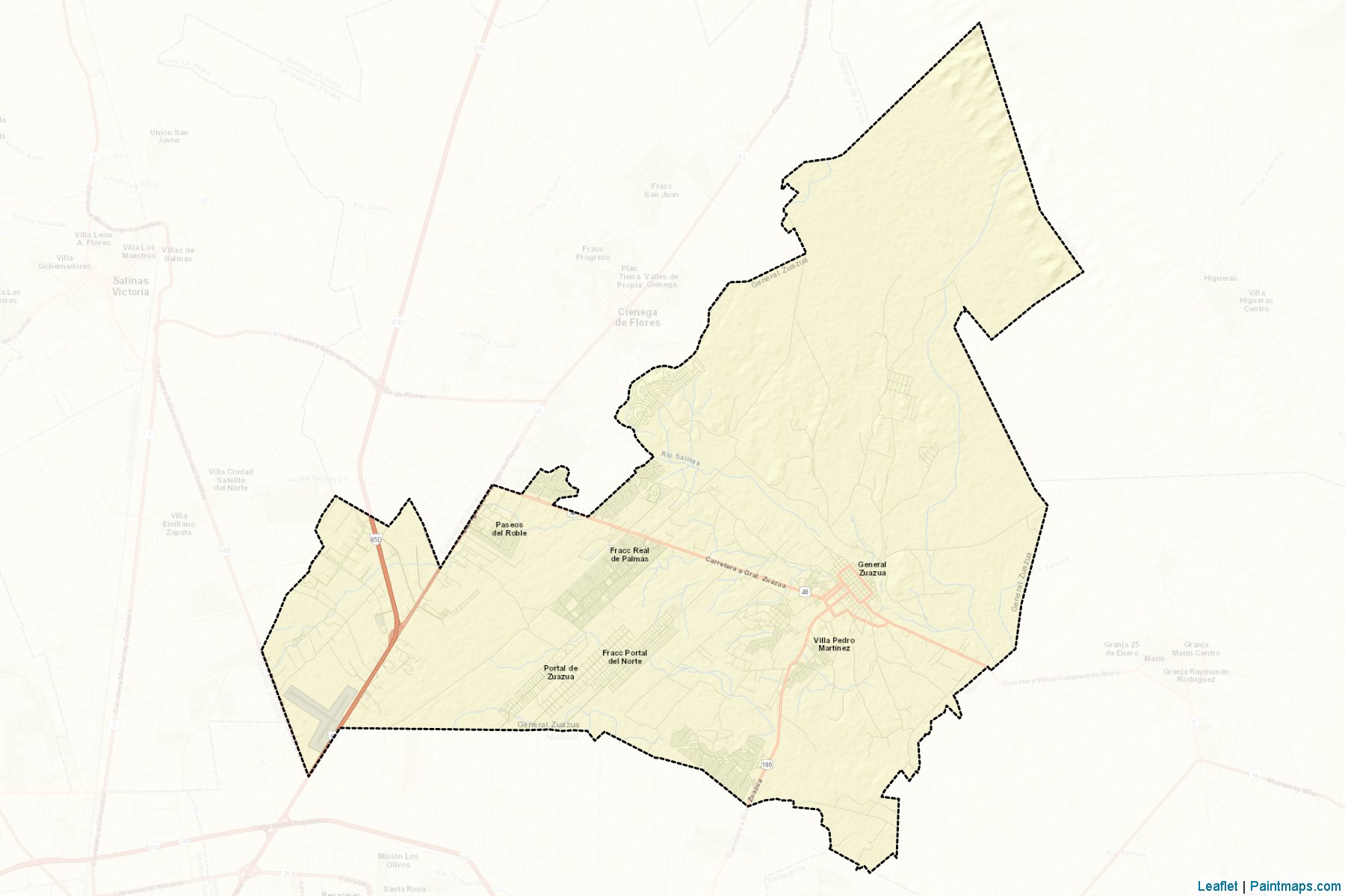 Muestras de recorte de mapas Gral. Zuazua (Nuevo León)-2