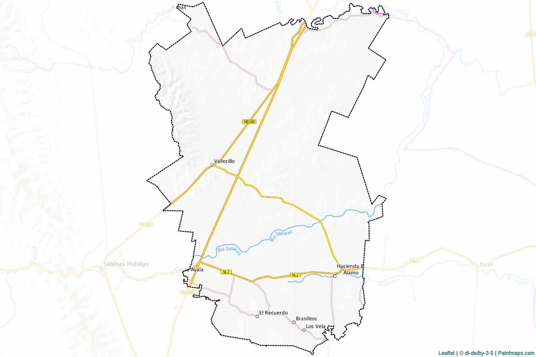 Muestras de recorte de mapas Vallecillo (Nuevo León)-1