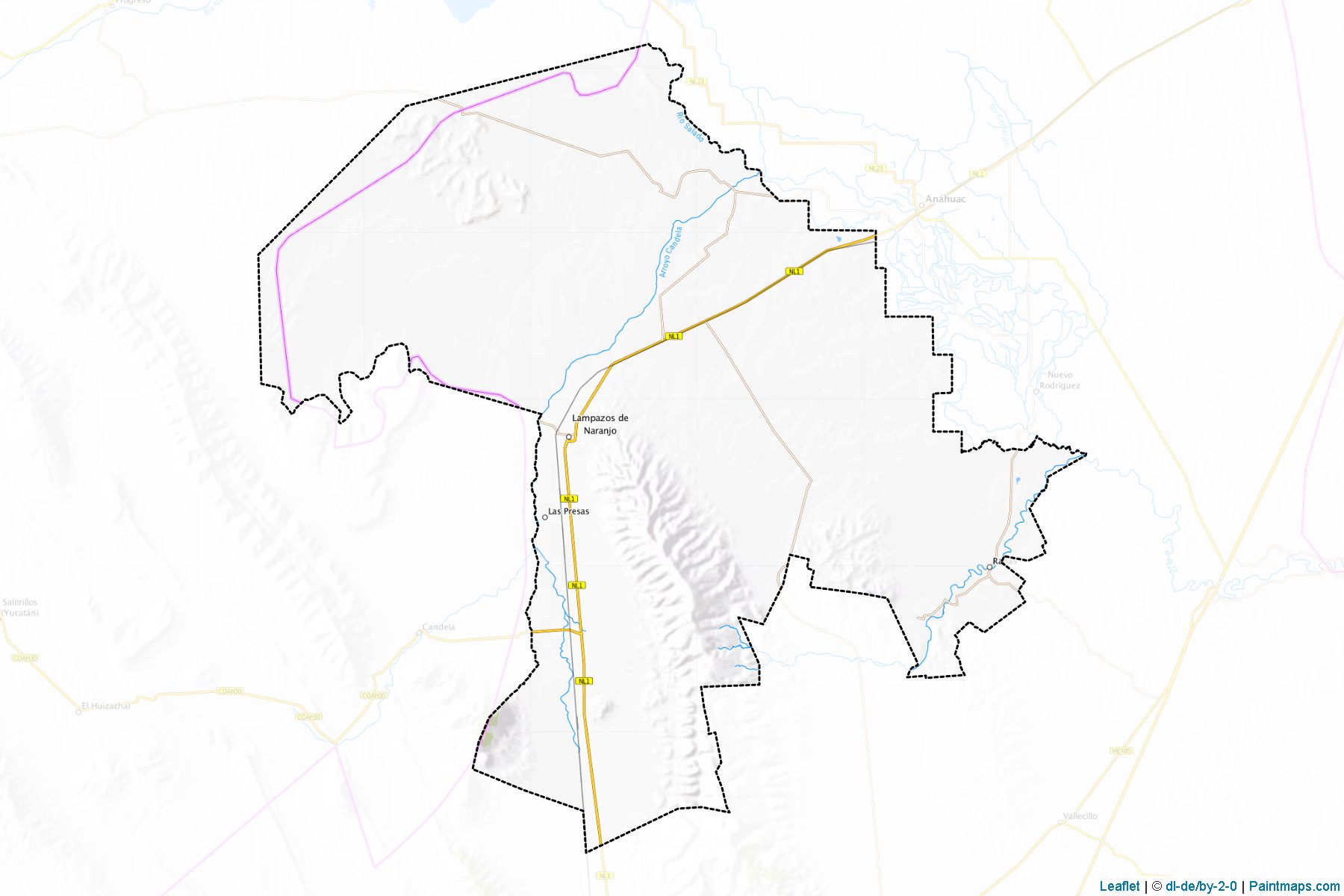 Muestras de recorte de mapas Lampazos de Naranjo (Nuevo León)-1