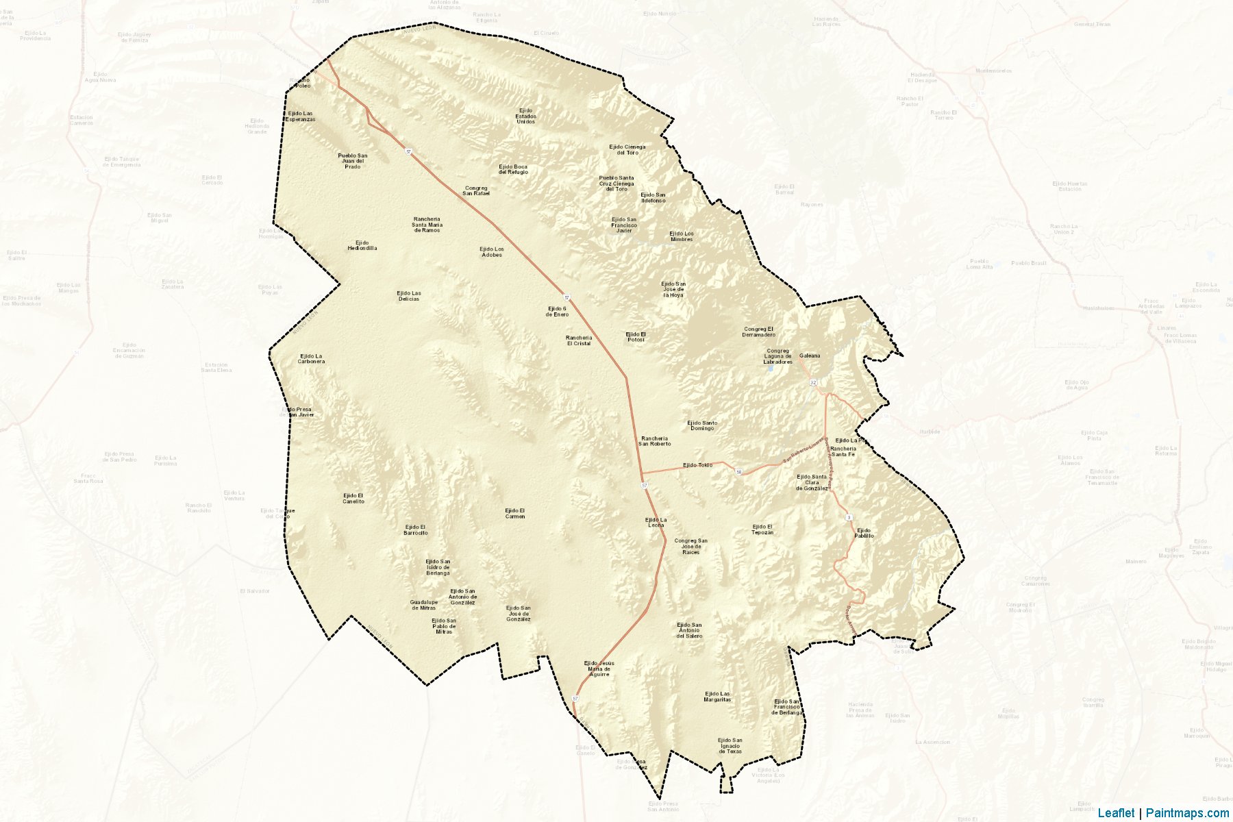 Muestras de recorte de mapas Galeana (Nuevo León)-2