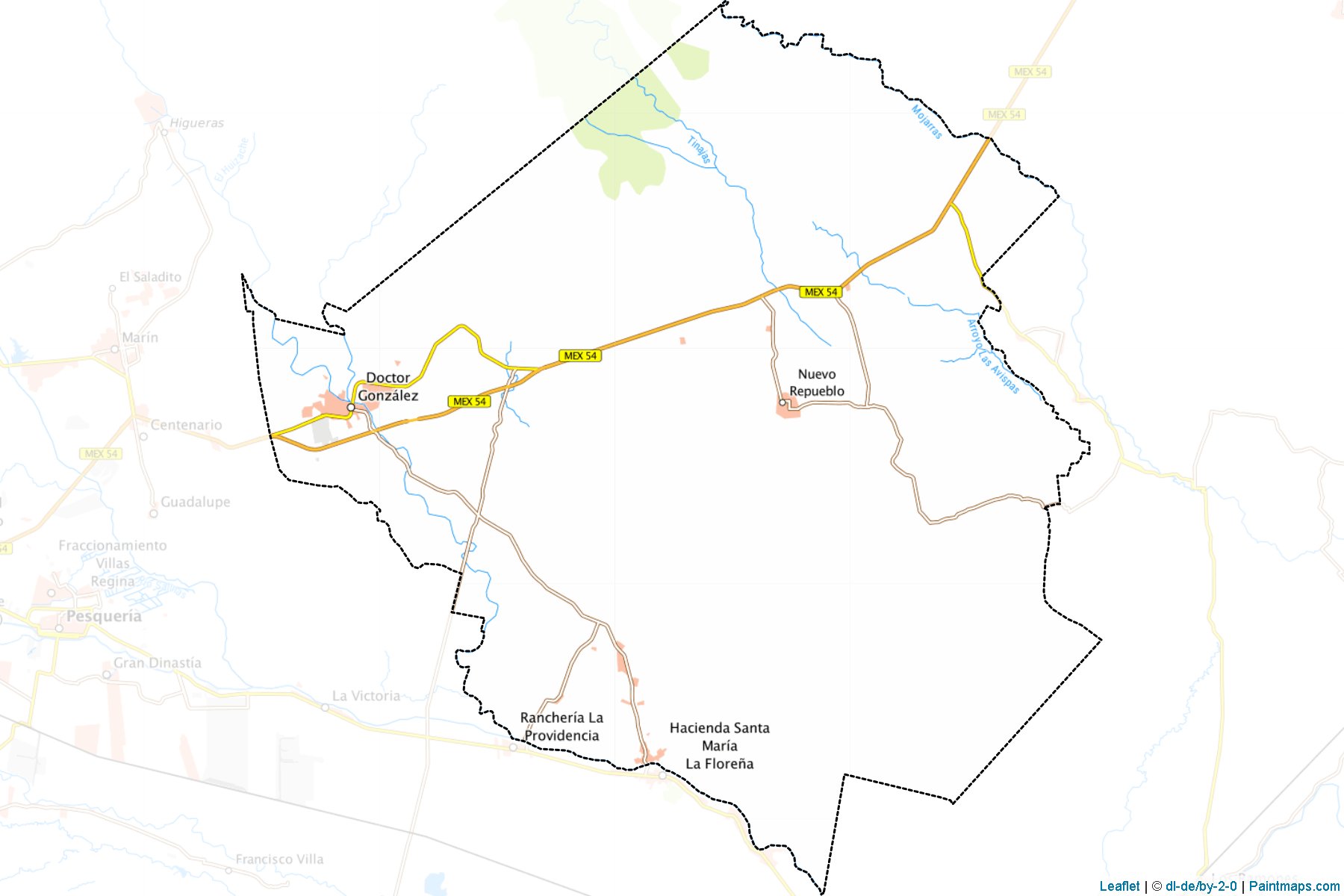 Muestras de recorte de mapas Dr. González (Nuevo León)-1