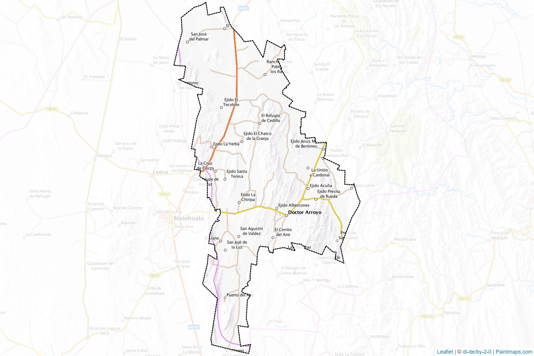 Muestras de recorte de mapas Dr. Arroyo (Nuevo León)-1