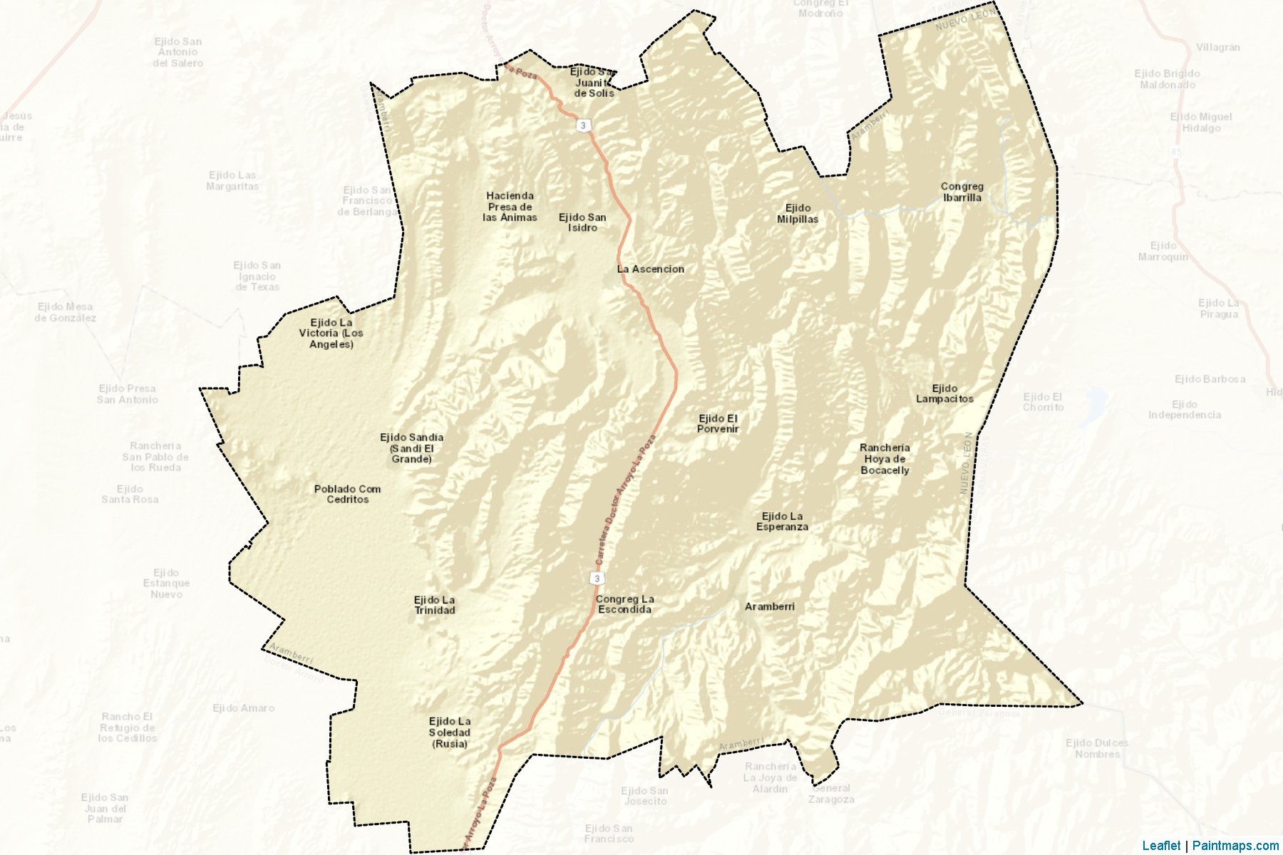 Muestras de recorte de mapas Aramberri (Nuevo León)-2