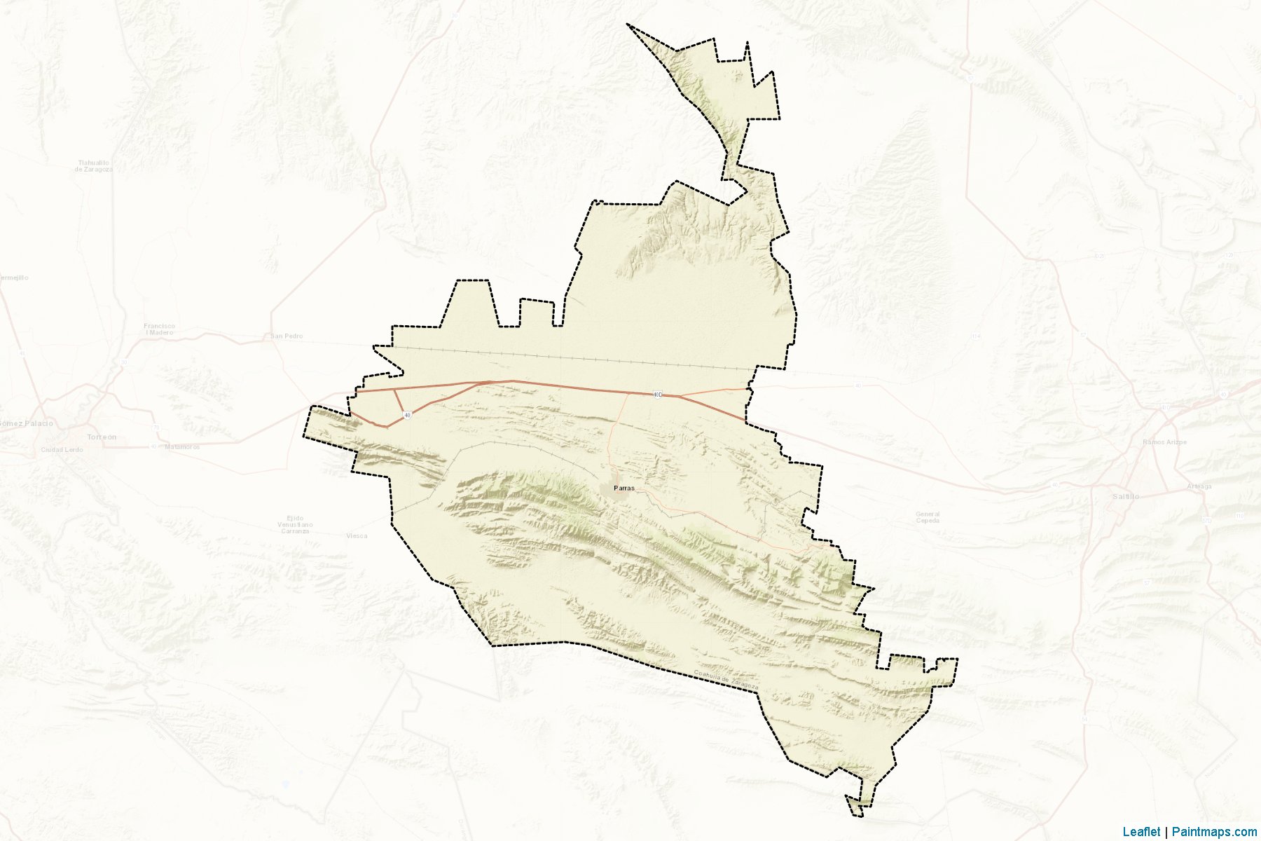 Parras (Coahuila de Zaragoza) Map Cropping Samples-2