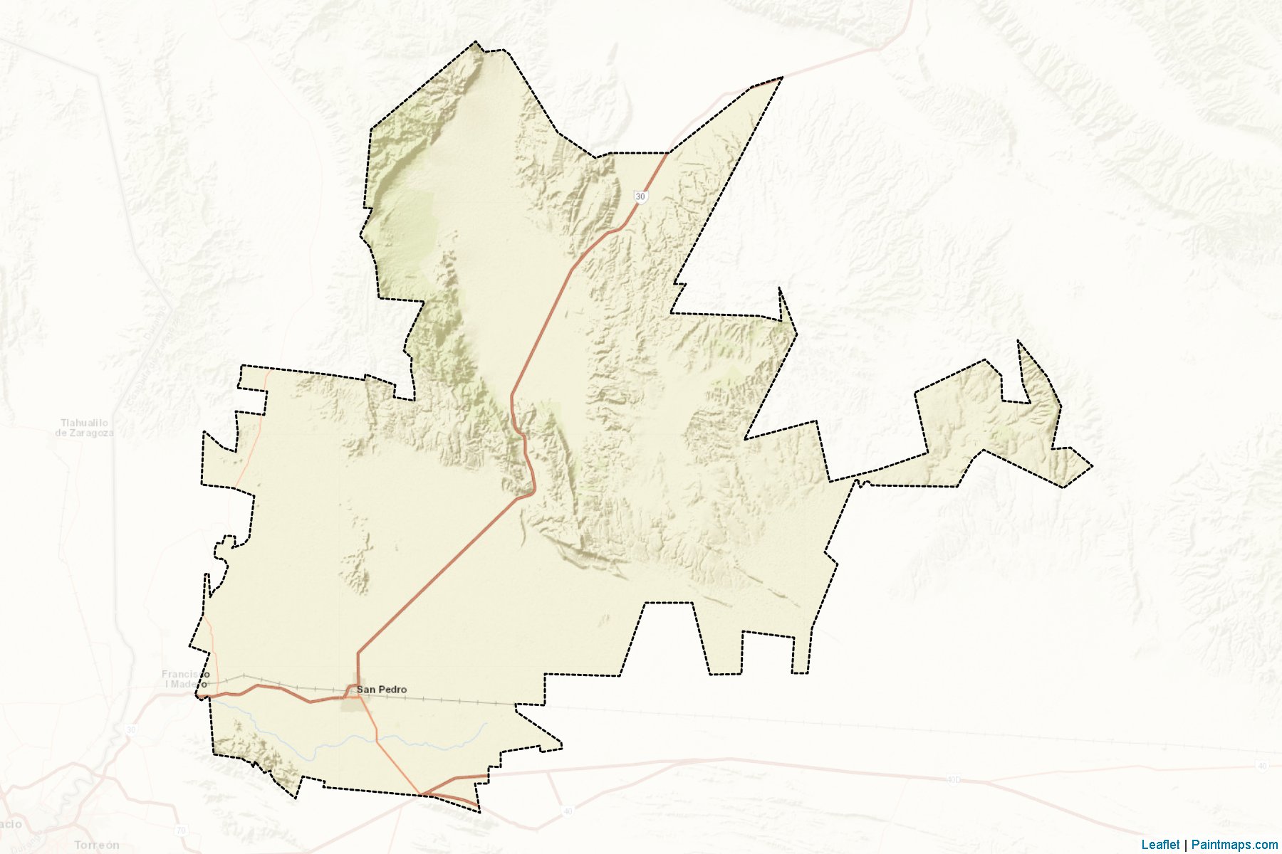 San Pedro (Coahuila de Zaragoza) Map Cropping Samples-2