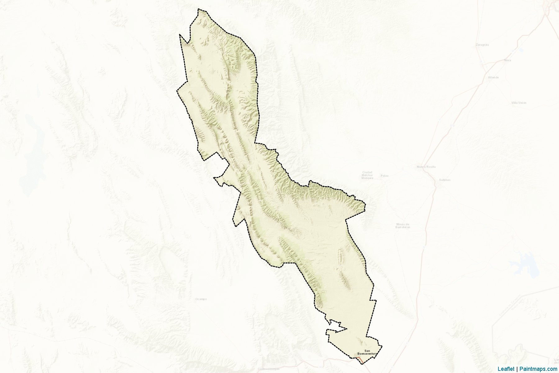 Muestras de recorte de mapas San Buenaventura (Coahuila de Zaragoza)-2