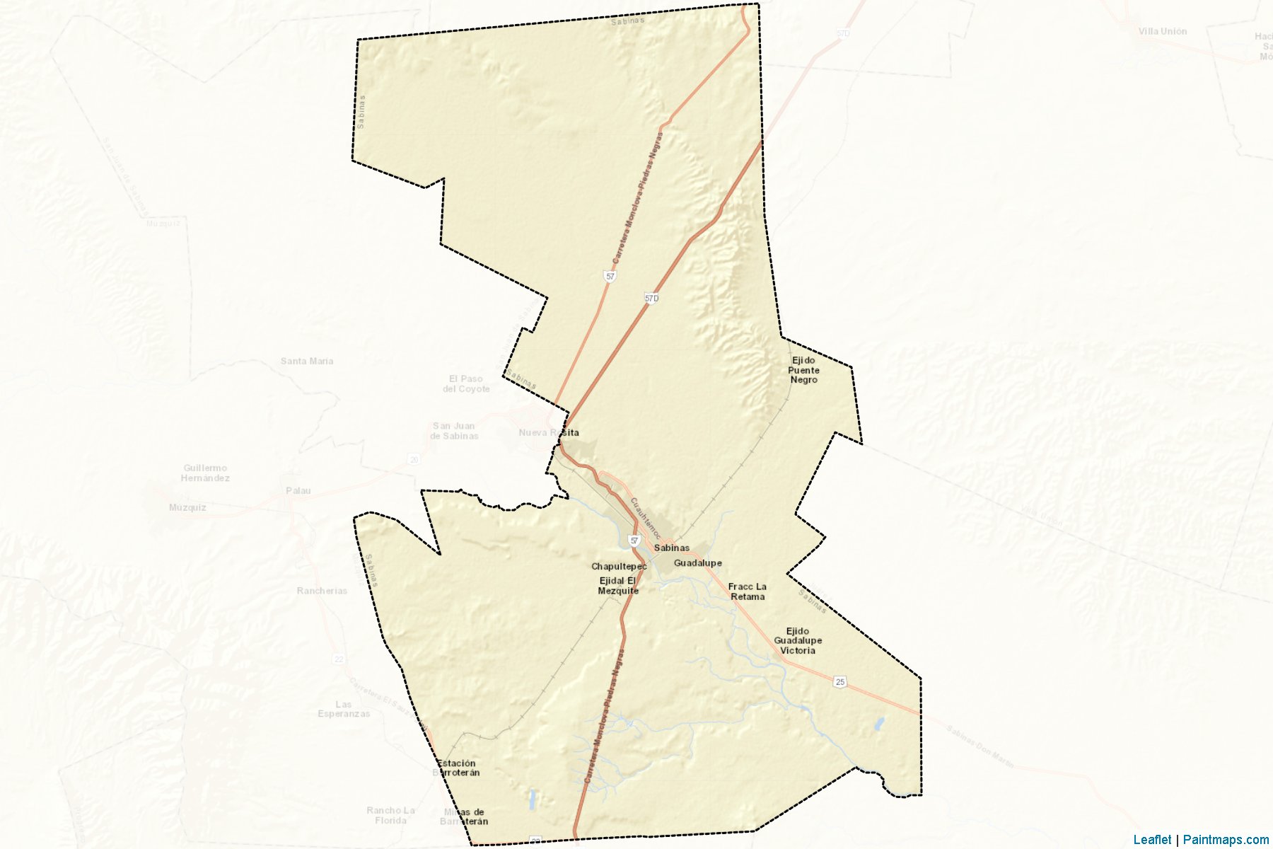 Muestras de recorte de mapas Sabinas (Coahuila de Zaragoza)-2