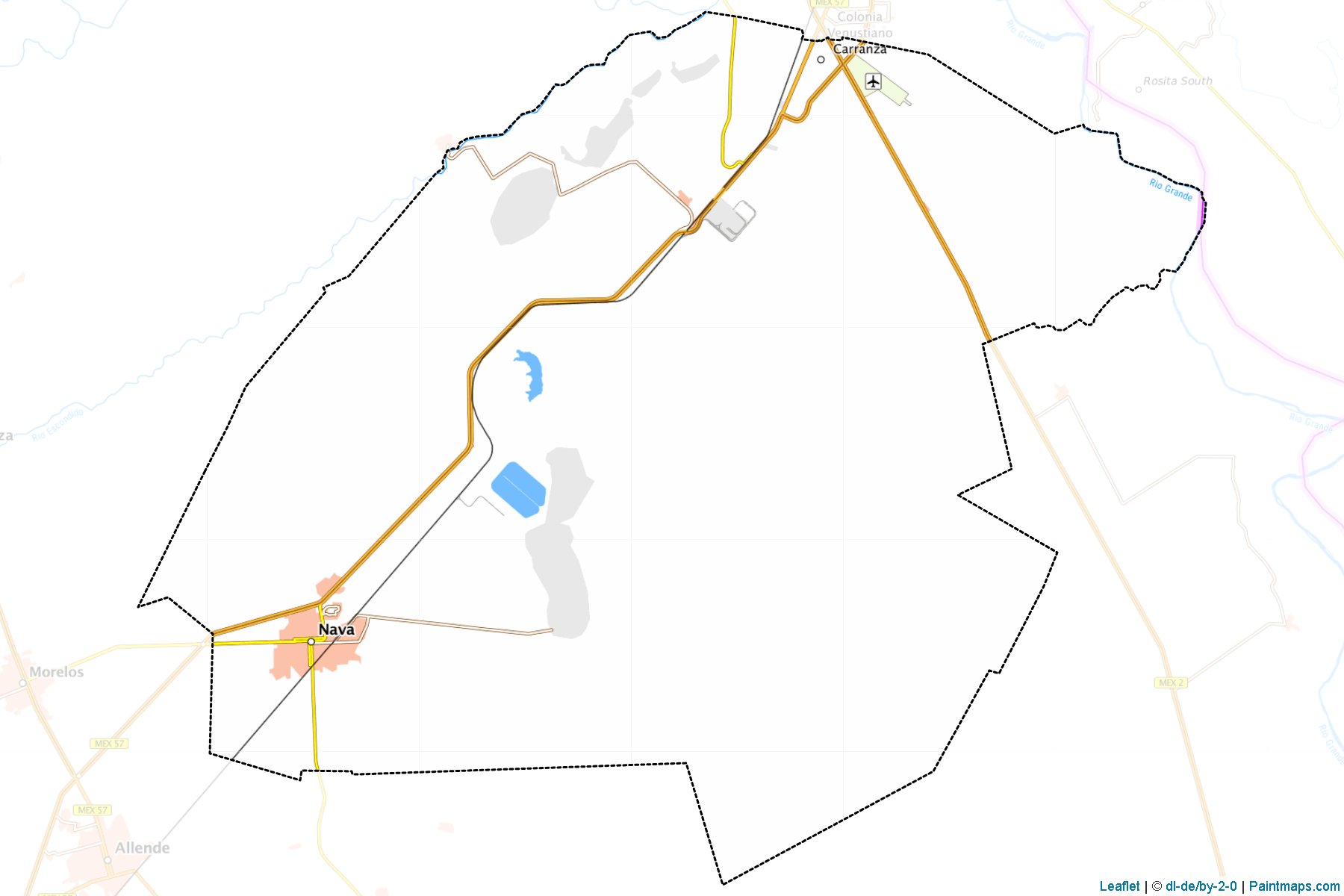 Nava (Coahuila) Haritası Örnekleri-1