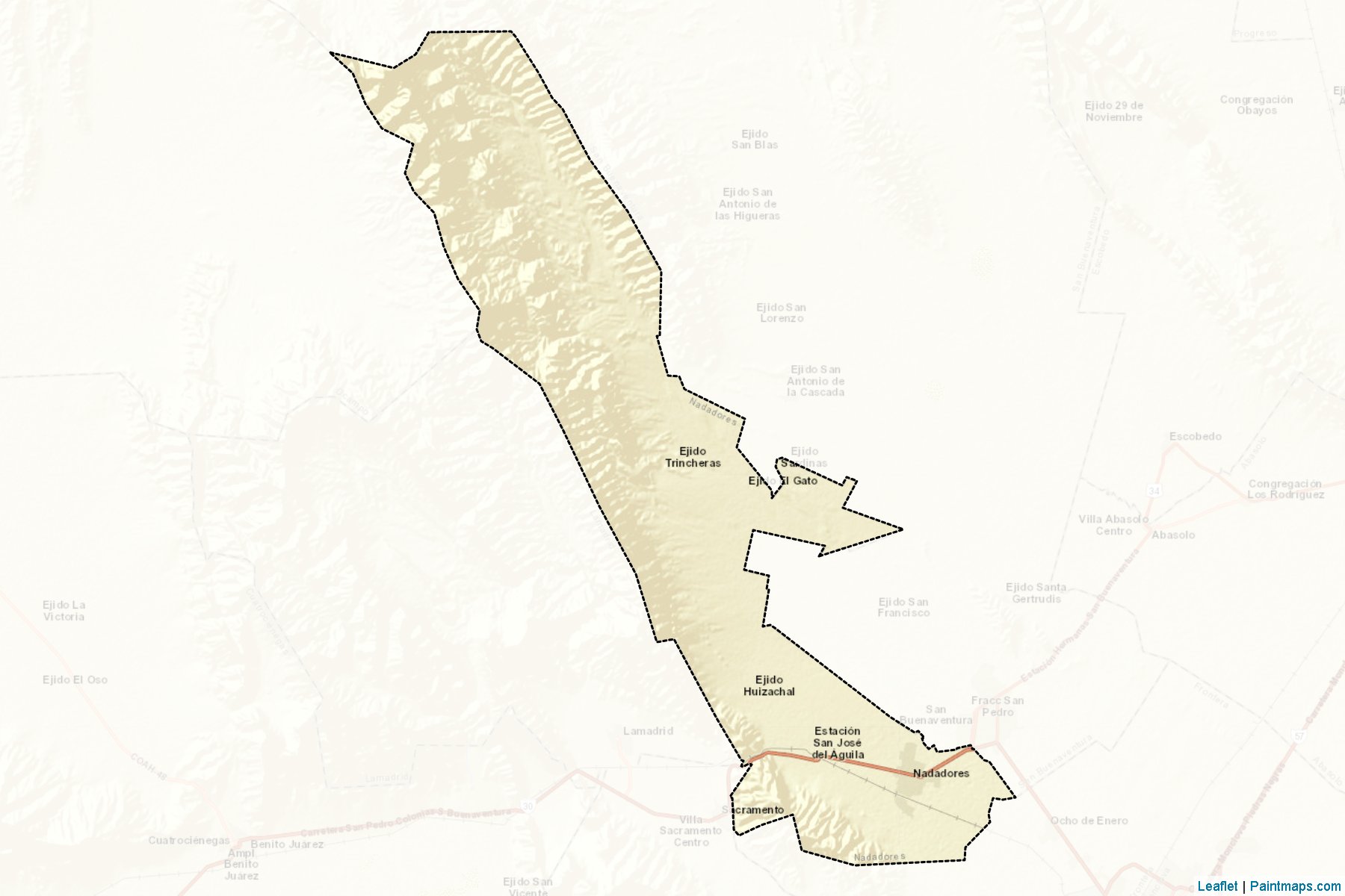 Muestras de recorte de mapas Nadadores (Coahuila de Zaragoza)-2