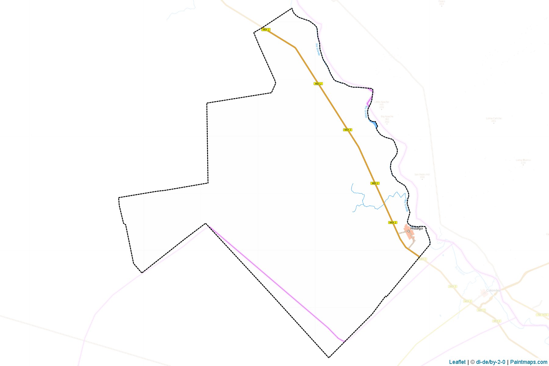 Hidalgo (Coahuila) Haritası Örnekleri-1