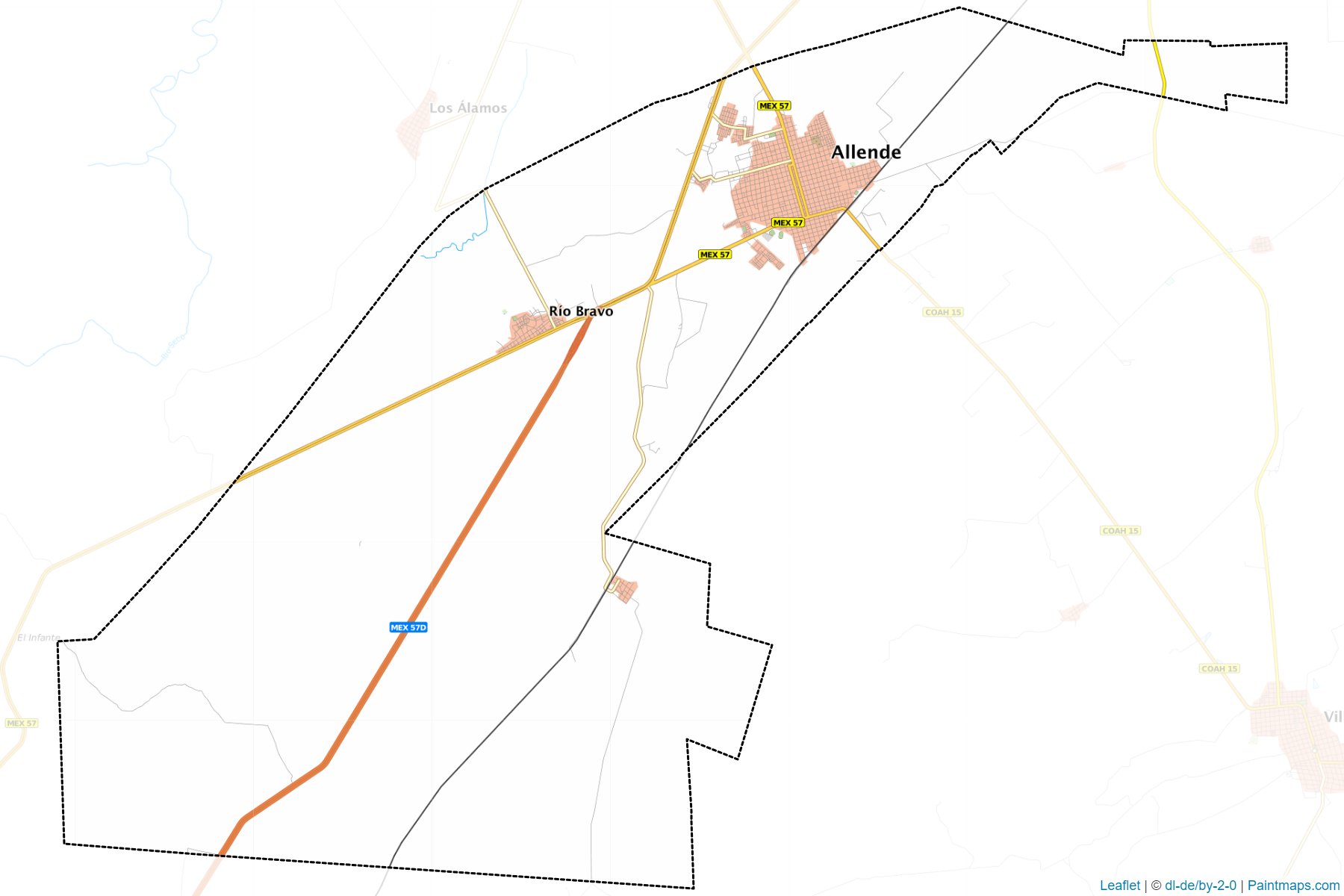 Allende (Coahuila) Haritası Örnekleri-1