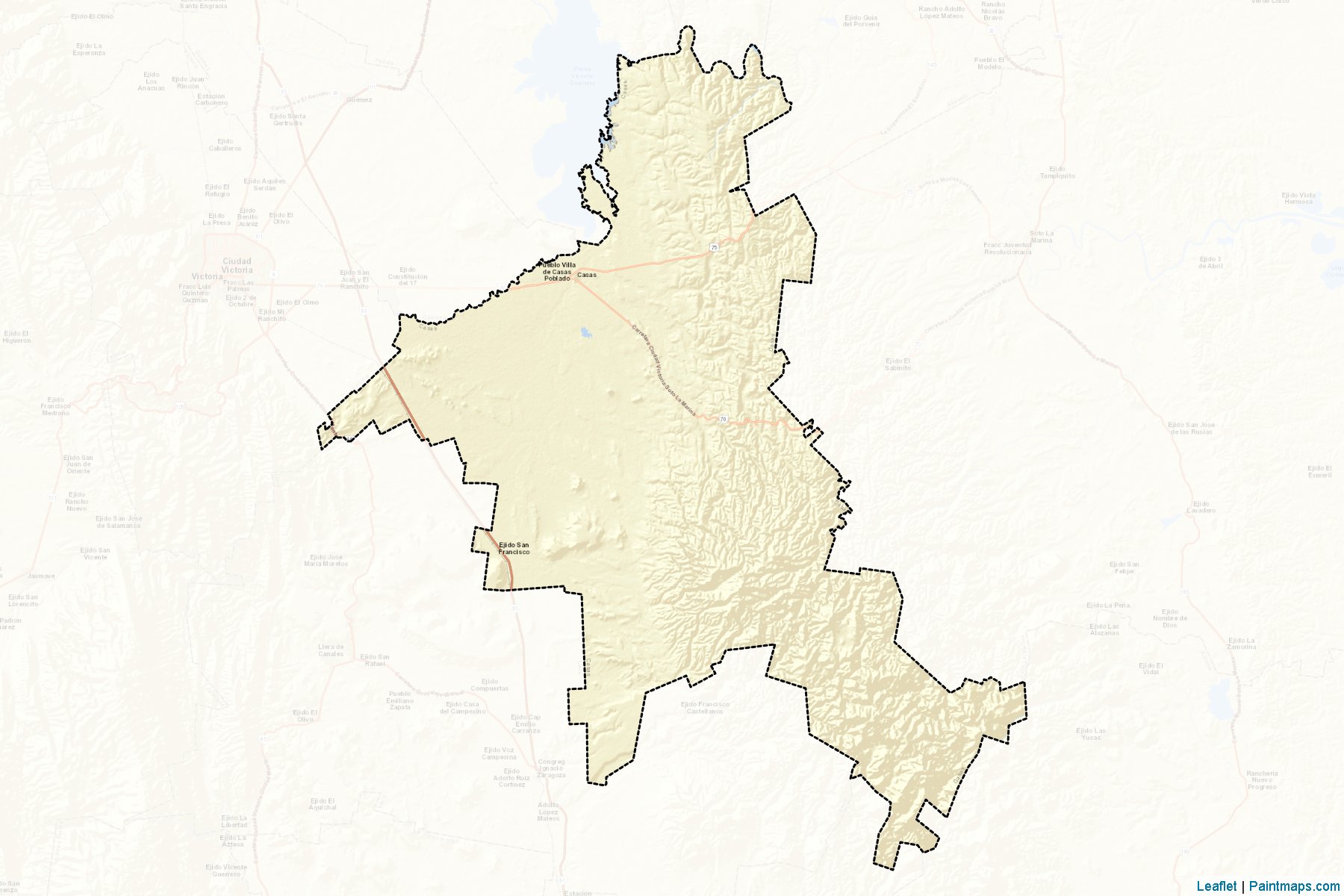 Casas (Tamaulipas) Map Cropping Samples-2